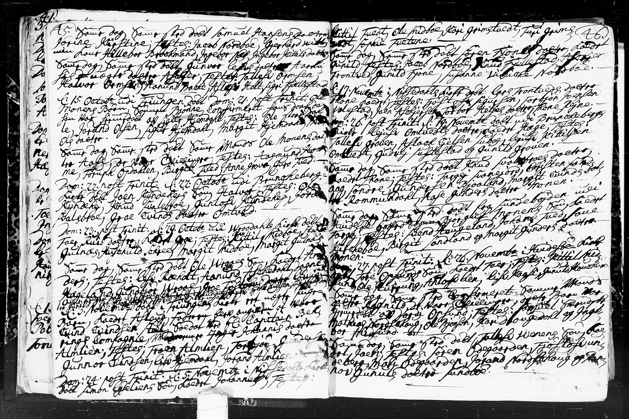 Kviteseid kirkebøker, SAKO/A-276/F/Fa/L0001: Parish register (official) no. I 1, 1754-1773, p. 45-46