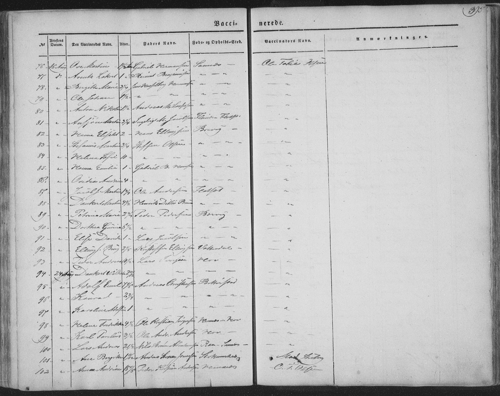 Ministerialprotokoller, klokkerbøker og fødselsregistre - Nordland, AV/SAT-A-1459/888/L1241: Parish register (official) no. 888A07, 1849-1869, p. 395