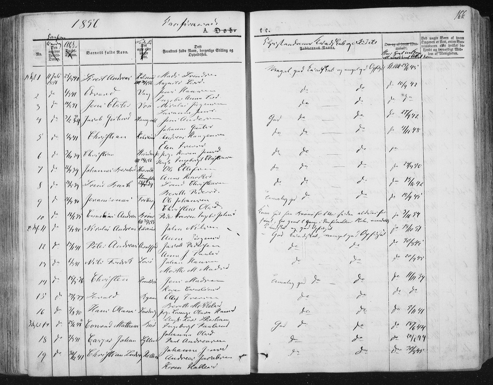 Ministerialprotokoller, klokkerbøker og fødselsregistre - Nord-Trøndelag, SAT/A-1458/784/L0669: Parish register (official) no. 784A04, 1829-1859, p. 166