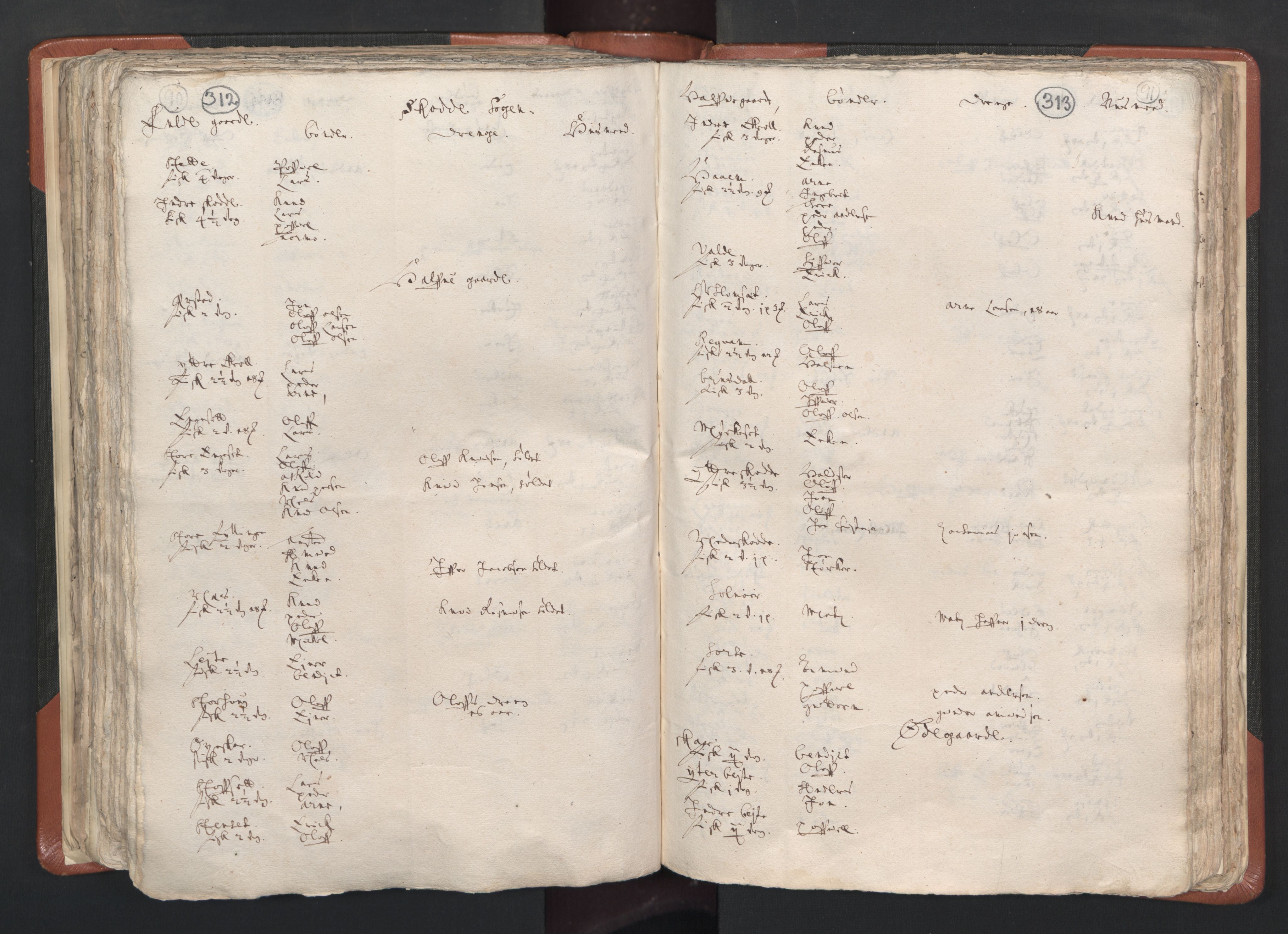 RA, Vicar's Census 1664-1666, no. 26: Sunnmøre deanery, 1664-1666, p. 312-313