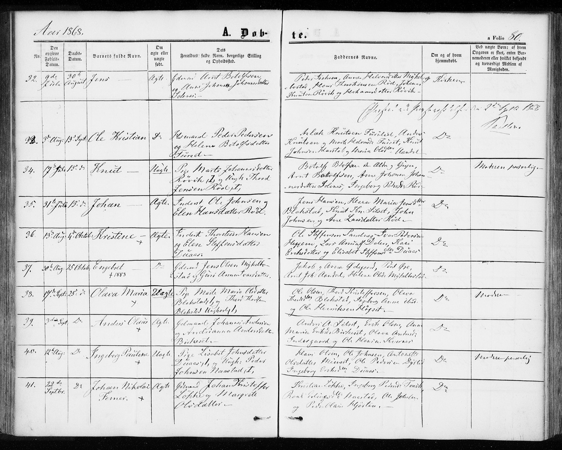 Ministerialprotokoller, klokkerbøker og fødselsregistre - Møre og Romsdal, AV/SAT-A-1454/584/L0965: Parish register (official) no. 584A05, 1857-1868, p. 80