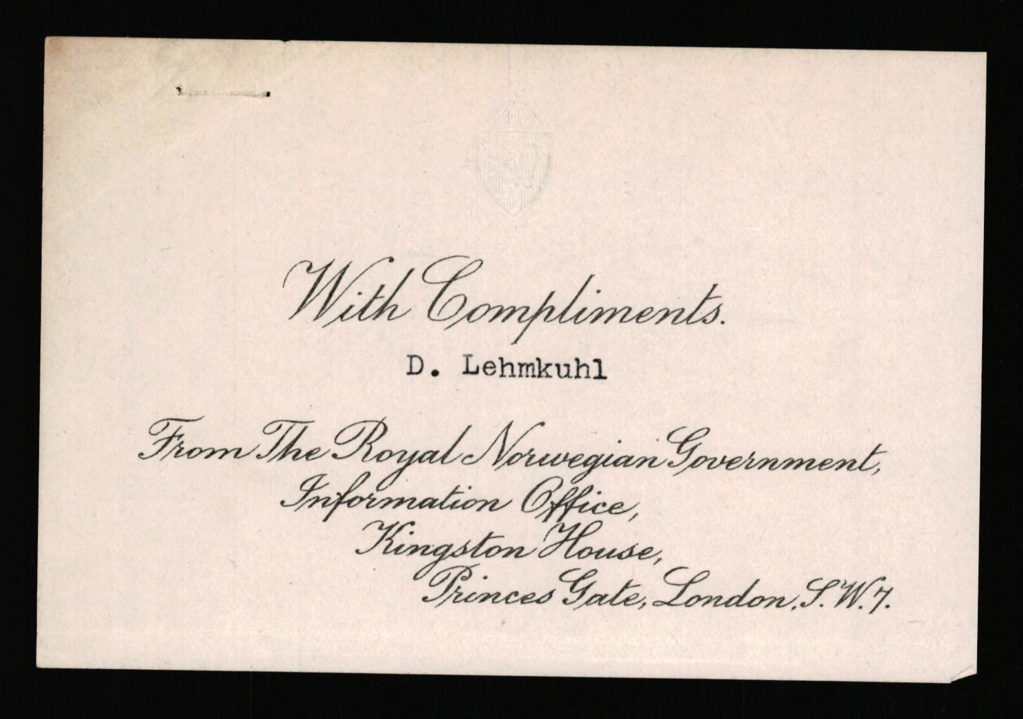 Forsvaret, Forsvarets krigshistoriske avdeling, AV/RA-RAFA-2017/Y/Yf/L0210: II.C.11.2130-2136 - Den norske regjering i London., 1940-1959, p. 263