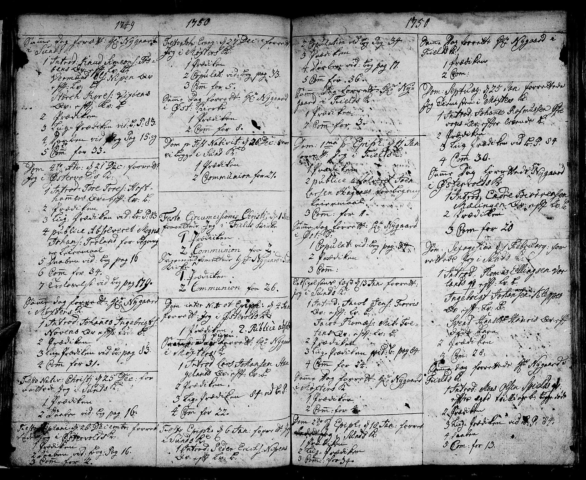 Sund sokneprestembete, SAB/A-99930: Parish register (official) no. A 3, 1740-1769