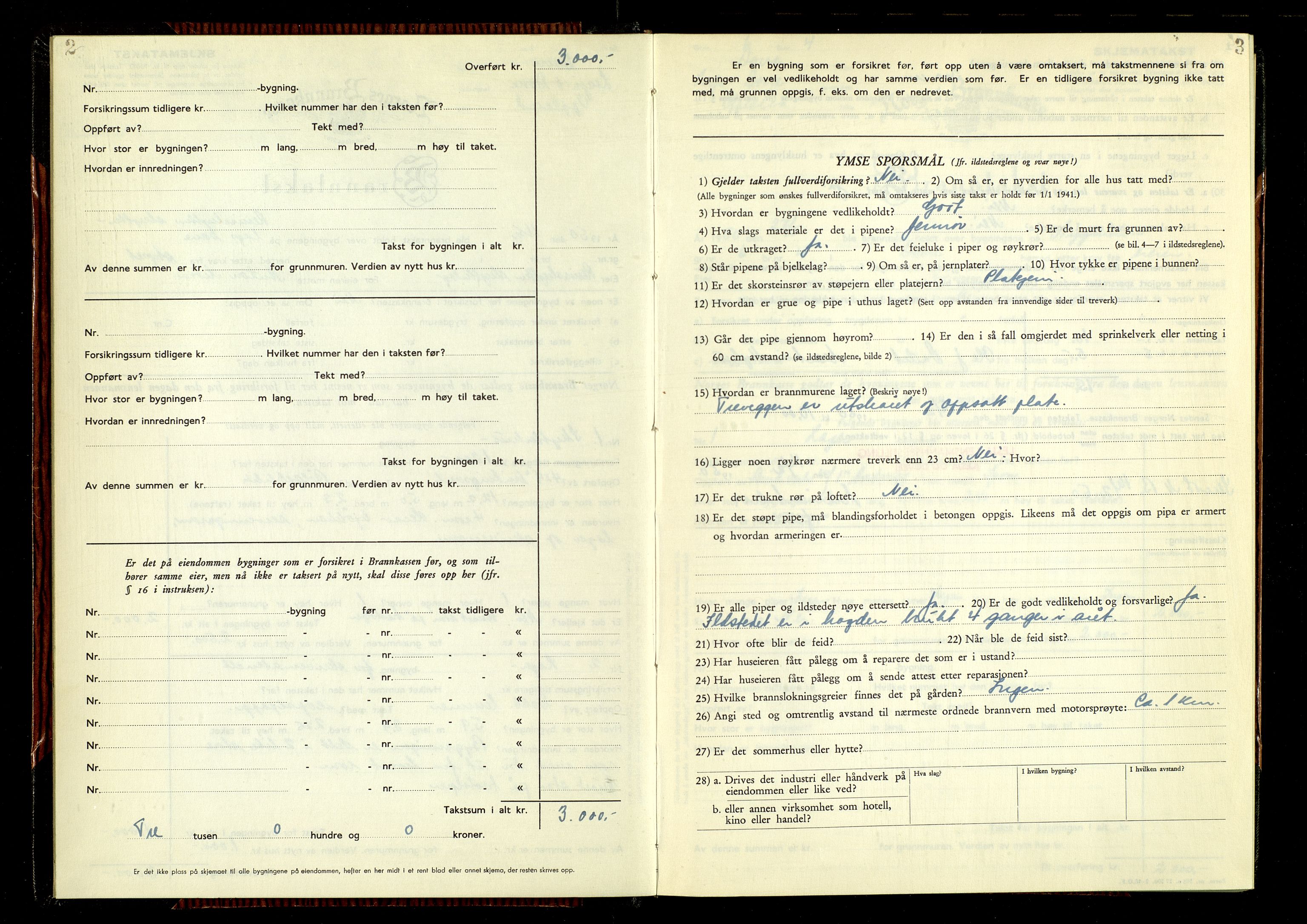 Norges Brannkasse, Lesja og Dovre, AV/SAH-NBRAND-030/F/L0004: Branntakstprotokoll, 1950-1956