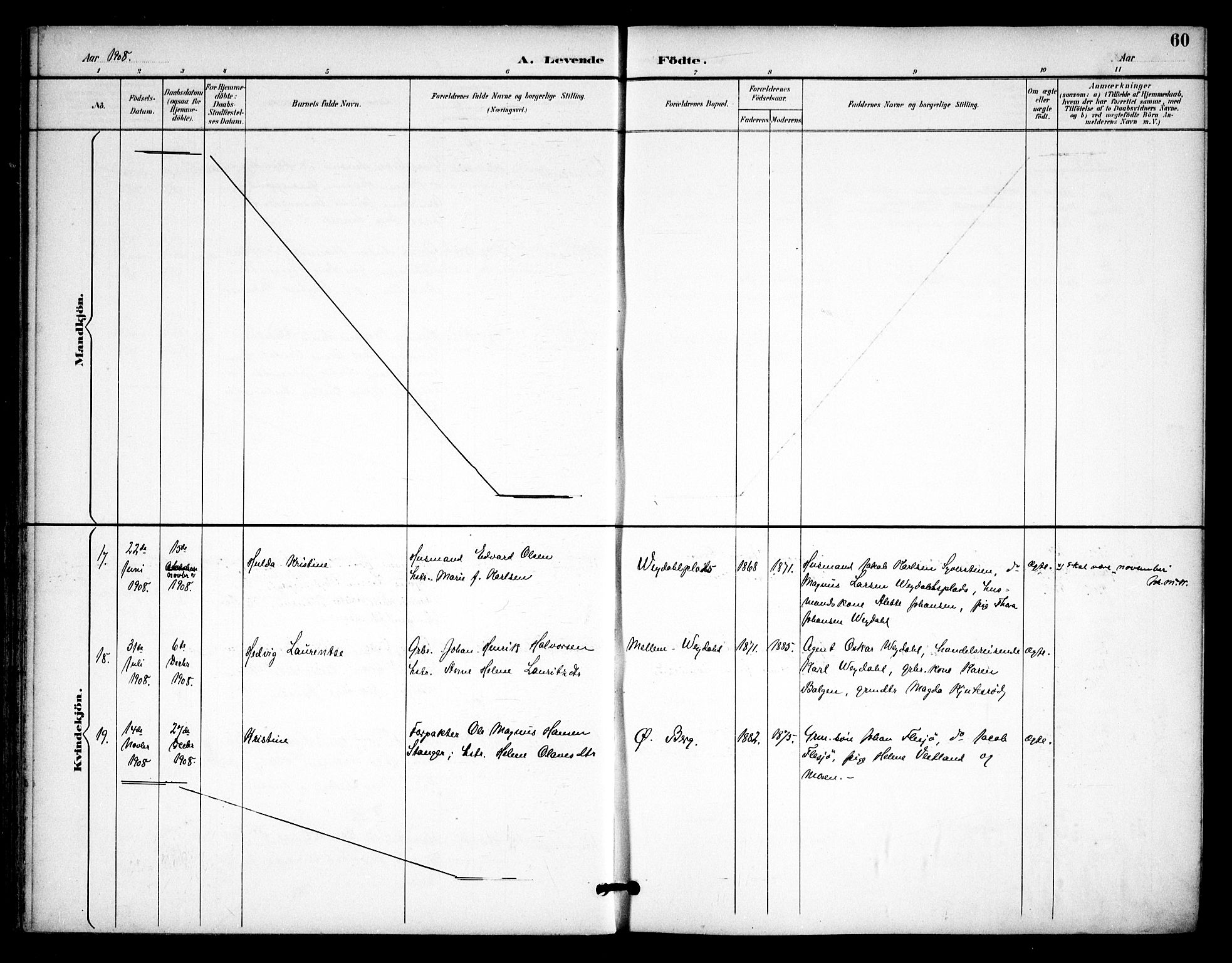 Våler prestekontor Kirkebøker, AV/SAO-A-11083/F/Fa/L0011: Parish register (official) no. I 11, 1893-1909, p. 60