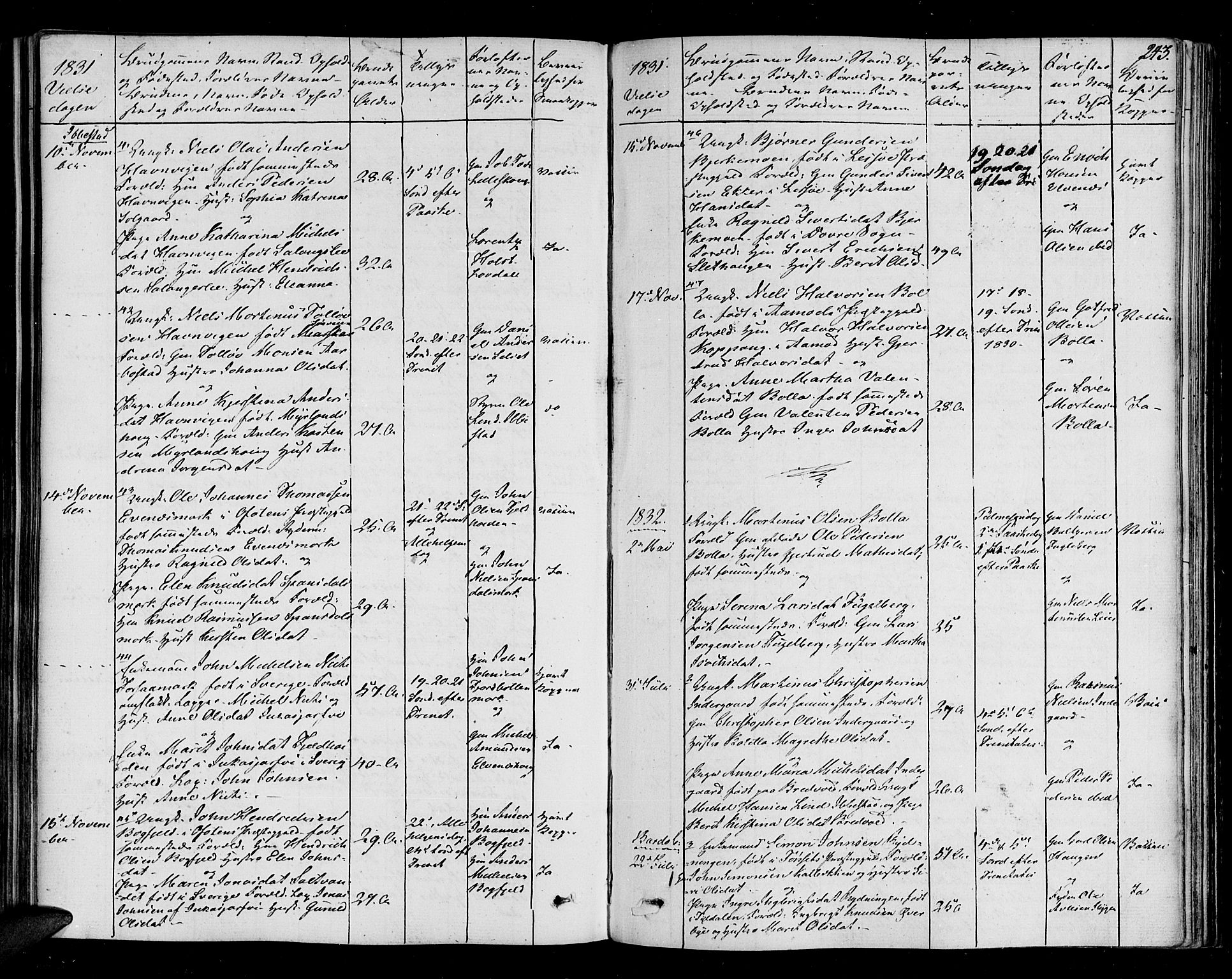 Ibestad sokneprestembete, SATØ/S-0077/H/Ha/Haa/L0005kirke: Parish register (official) no. 5, 1825-1836, p. 243