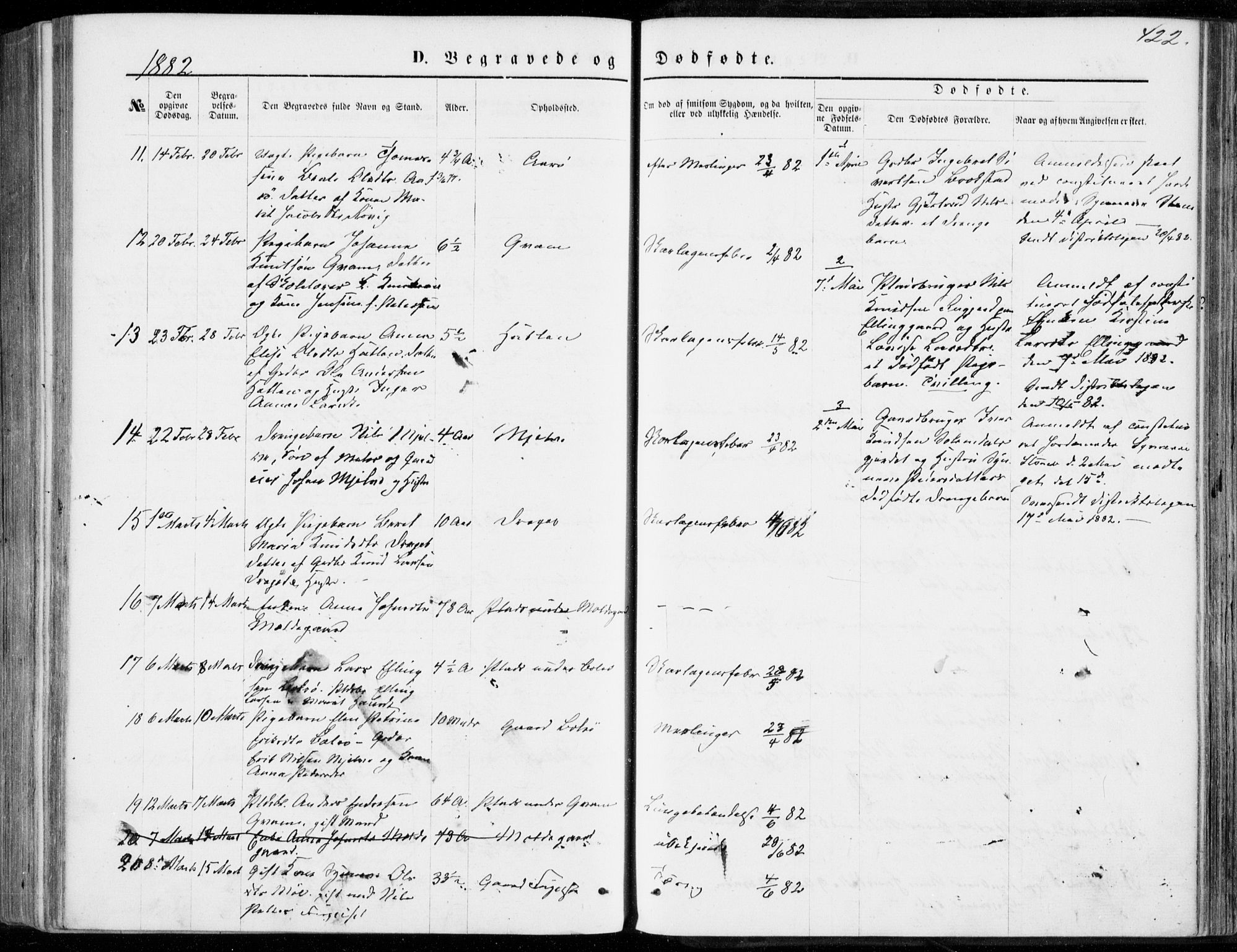 Ministerialprotokoller, klokkerbøker og fødselsregistre - Møre og Romsdal, AV/SAT-A-1454/555/L0655: Parish register (official) no. 555A05, 1869-1886, p. 422