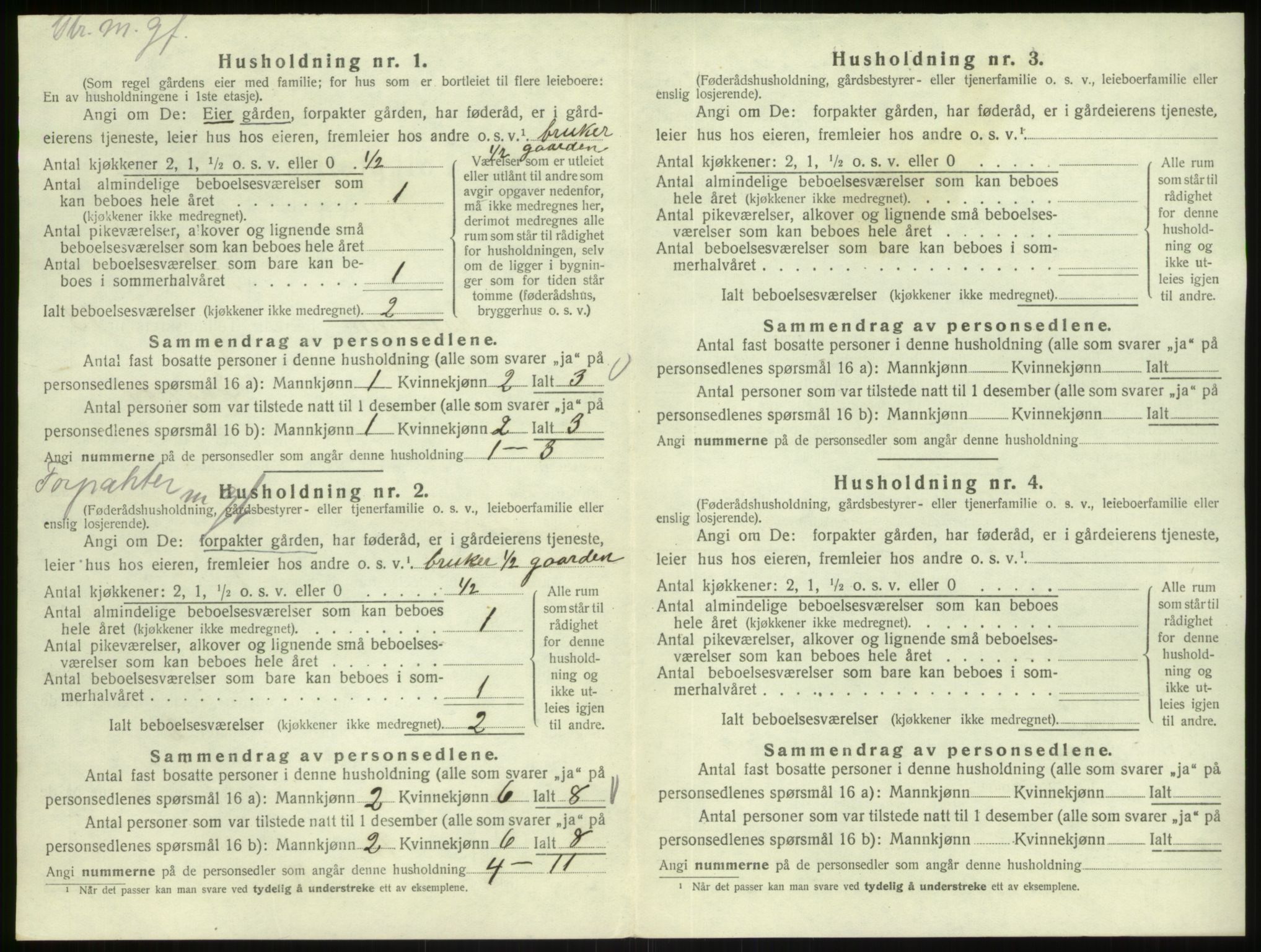 SAB, 1920 census for Austrheim, 1920, p. 622