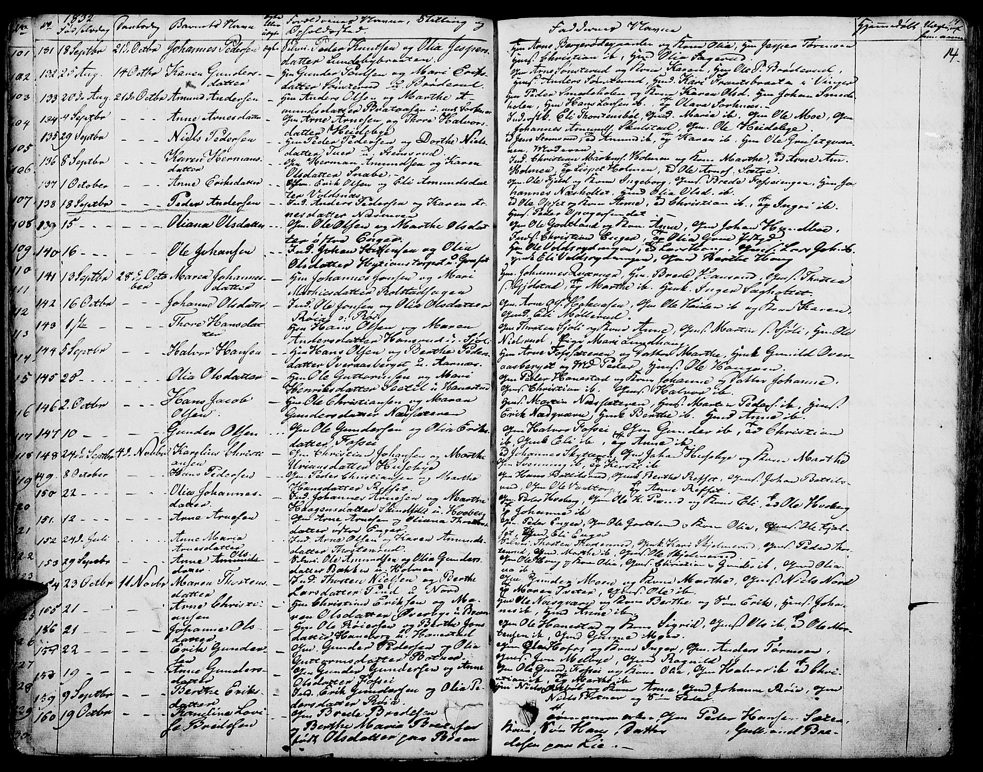 Grue prestekontor, AV/SAH-PREST-036/H/Ha/Haa/L0007: Parish register (official) no. 7, 1830-1847, p. 14