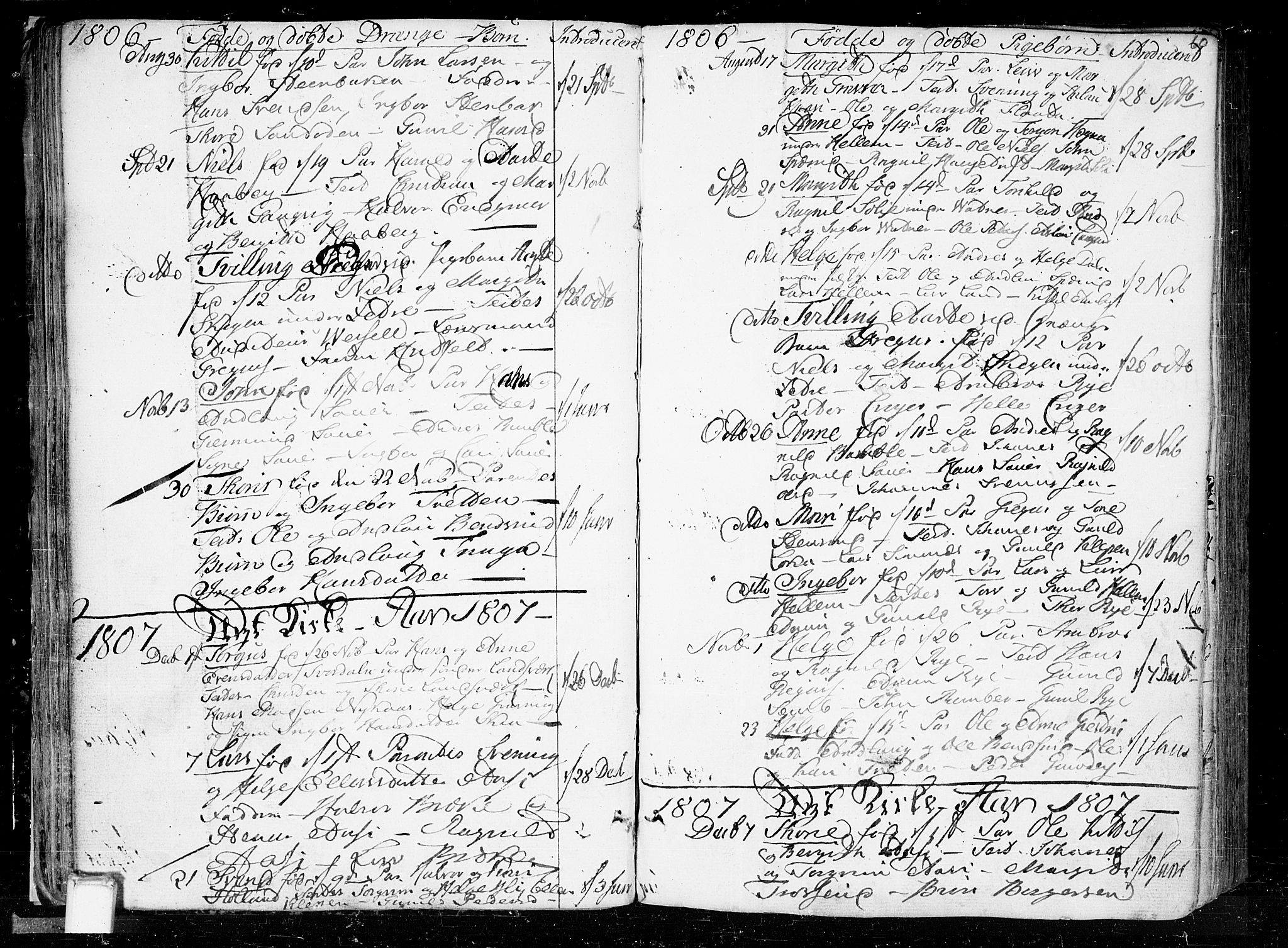 Heddal kirkebøker, AV/SAKO-A-268/F/Fa/L0004: Parish register (official) no. I 4, 1784-1814, p. 60