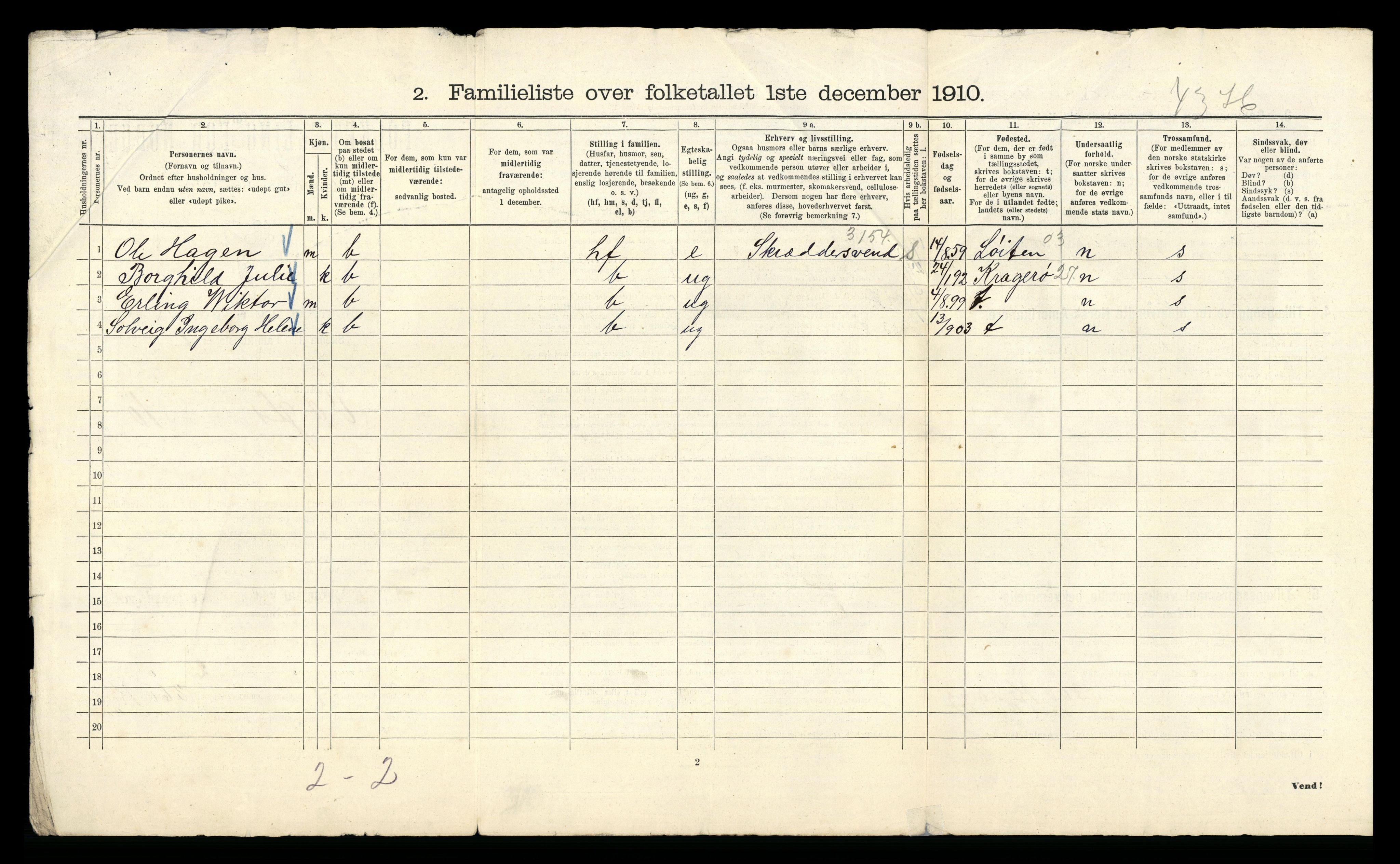 RA, 1910 census for Kristiania, 1910, p. 119854