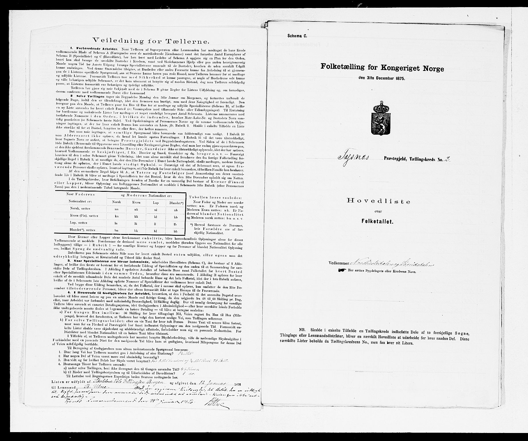 SAB, 1875 census for 1223P Tysnes, 1875, p. 4