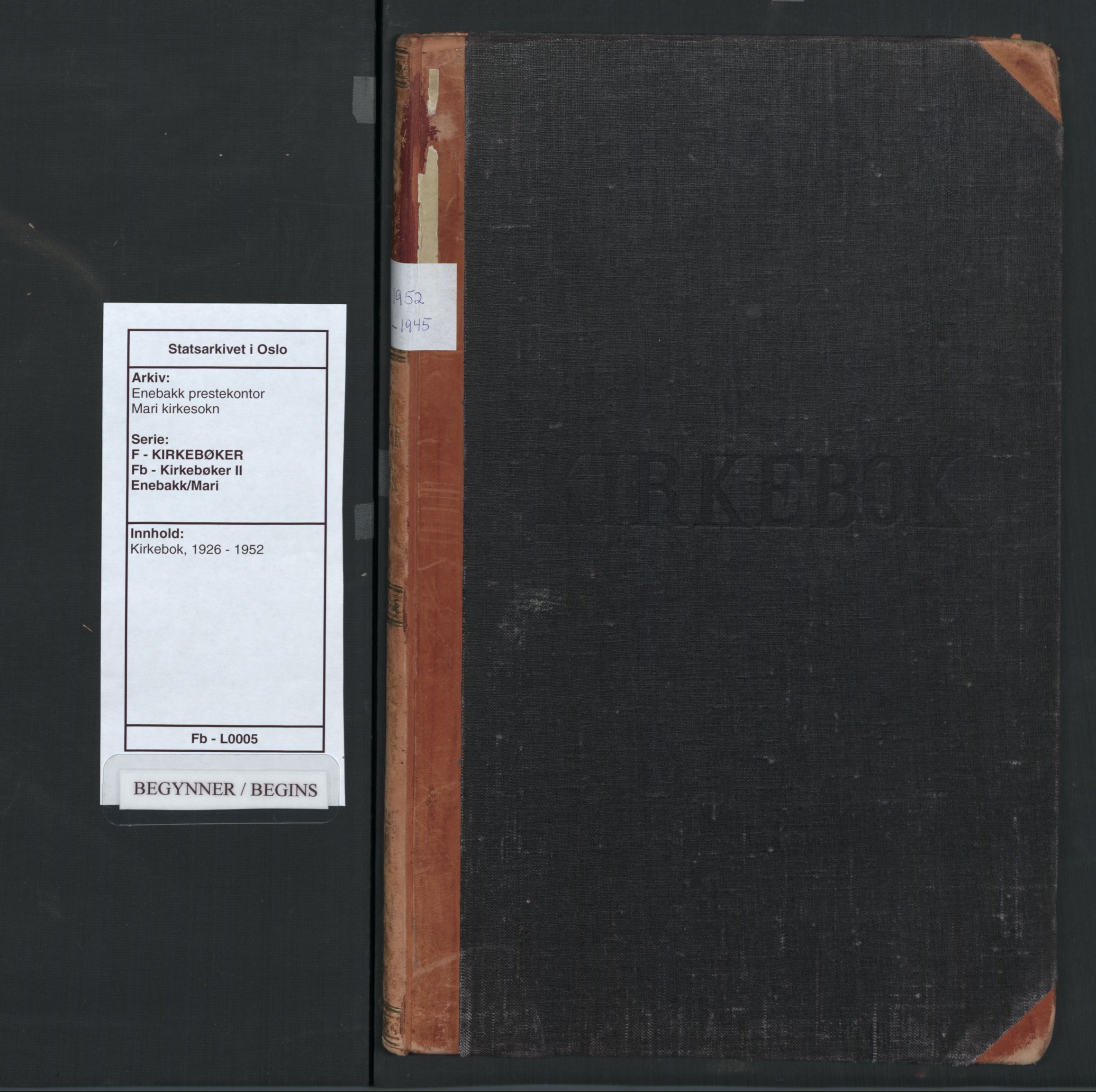 Enebakk prestekontor Kirkebøker, SAO/A-10171c/F/Fb/L0005: Parish register (official) no. II 5, 1926-1952
