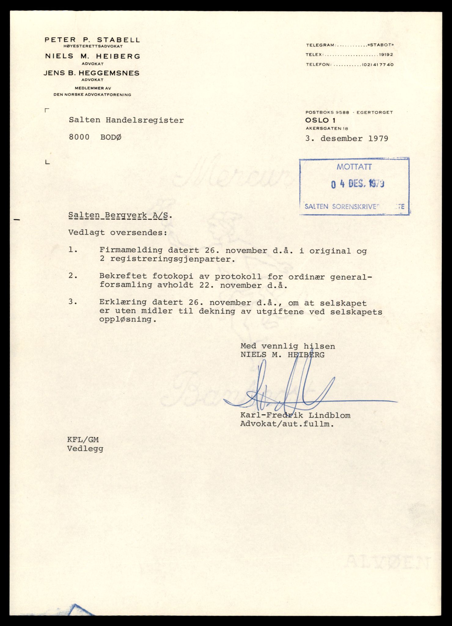 Salten sorenskriveri, AV/SAT-A-4578/4/J/Jd/Jda/L0024: Bilag. Enkeltmannsforetak, personlig firma og andelslag S, 1947-1991, p. 5