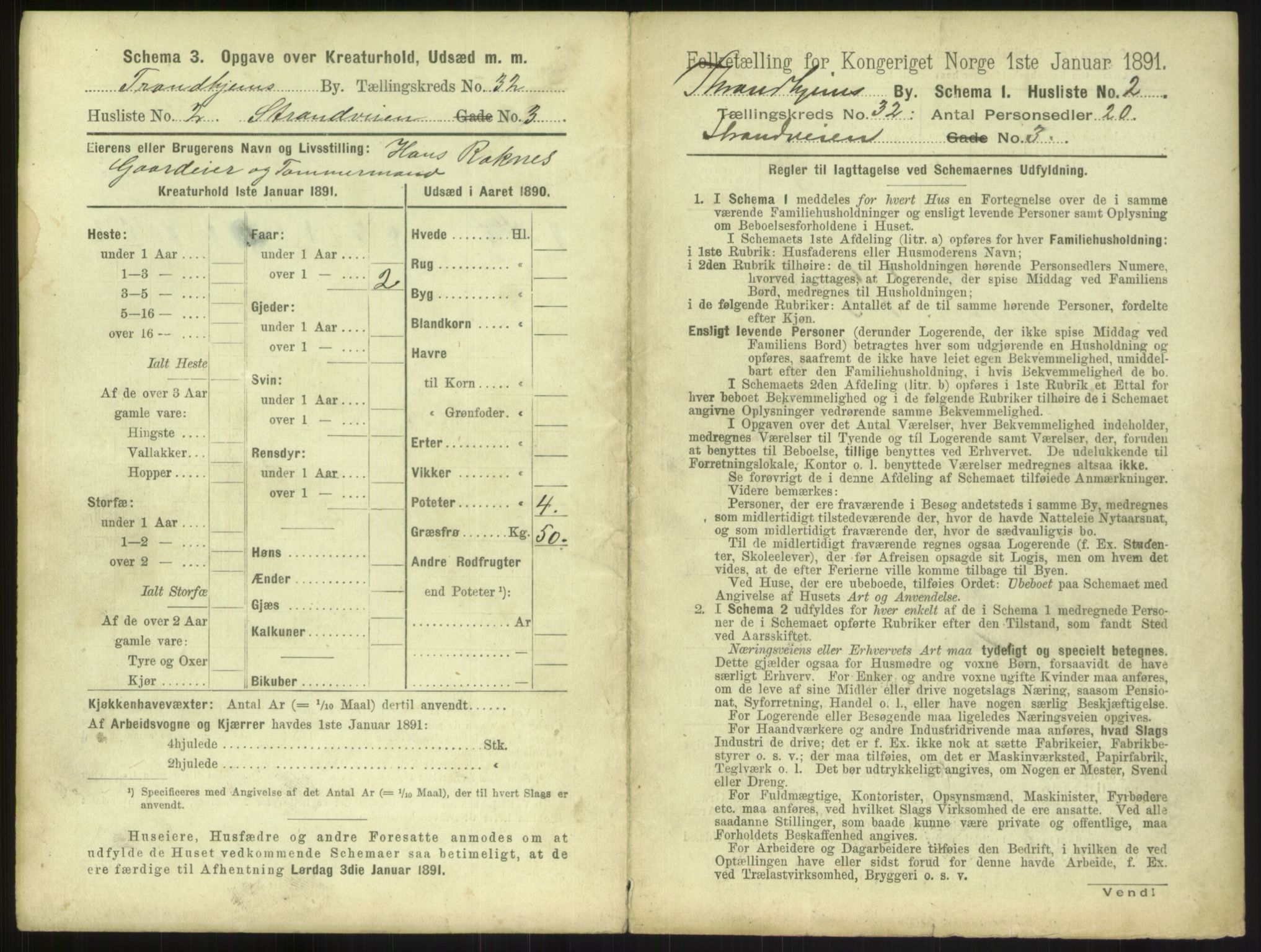 RA, 1891 census for 1601 Trondheim, 1891, p. 2442