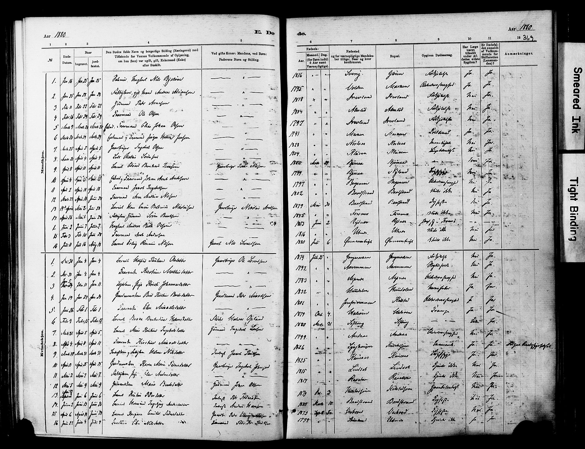 Ministerialprotokoller, klokkerbøker og fødselsregistre - Nordland, SAT/A-1459/820/L0295: Parish register (official) no. 820A16, 1880-1896, p. 369