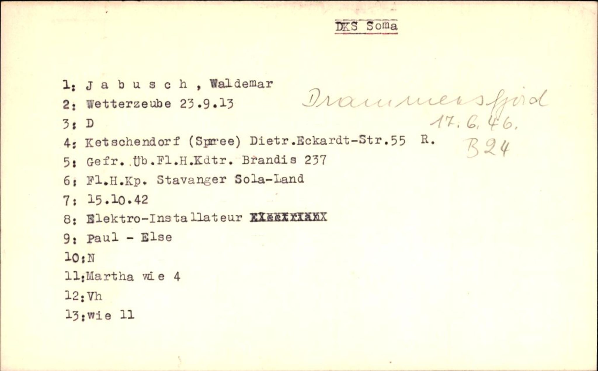 Hjemsendte tyskere , AV/RA-RAFA-6487/D/Db/L0014: Hofmeister-Kaften, 1945-1947, p. 540