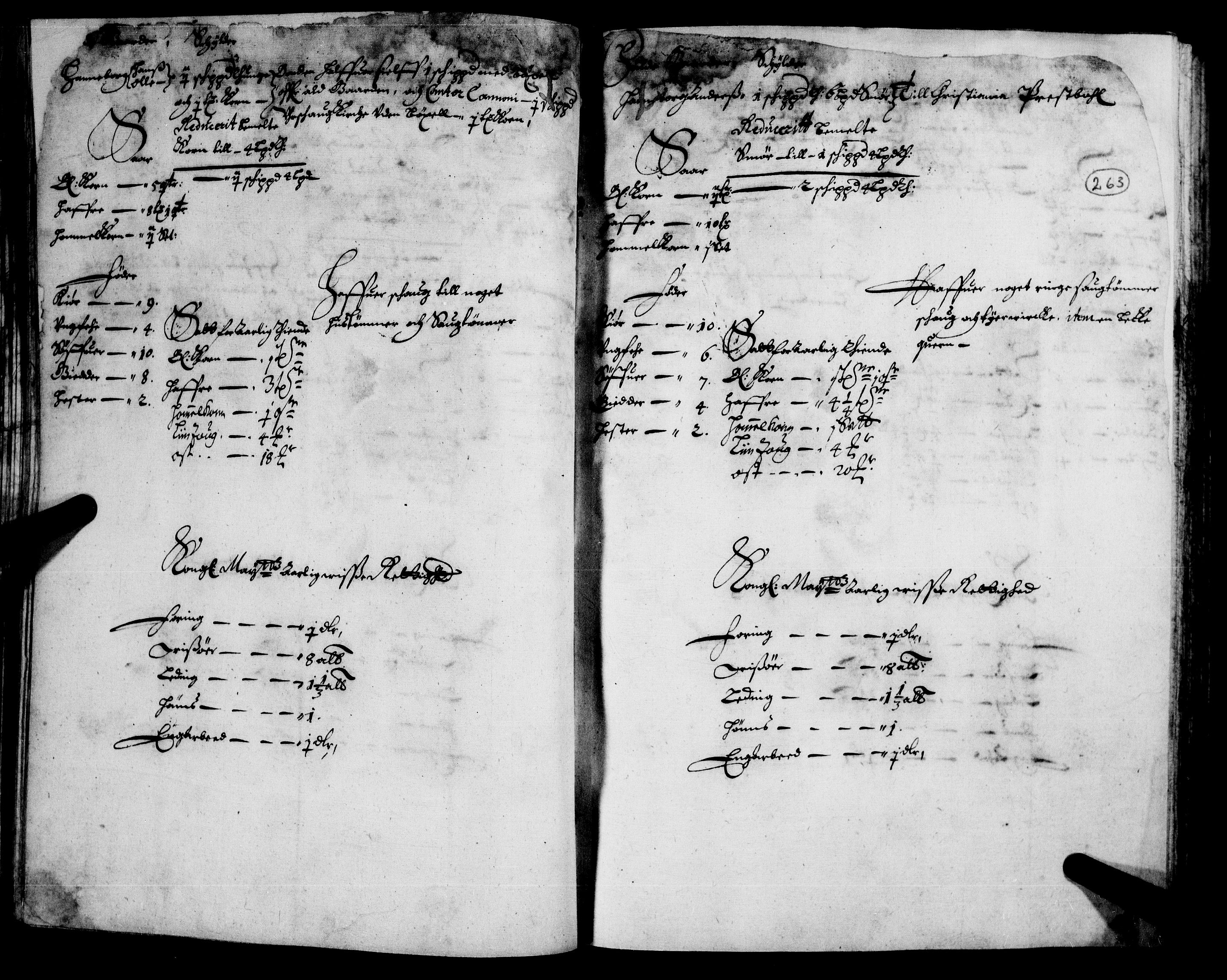 Rentekammeret inntil 1814, Realistisk ordnet avdeling, AV/RA-EA-4070/N/Nb/Nba/L0008: Nedre Romerike fogderi, 2. del, 1666, p. 262b-263a