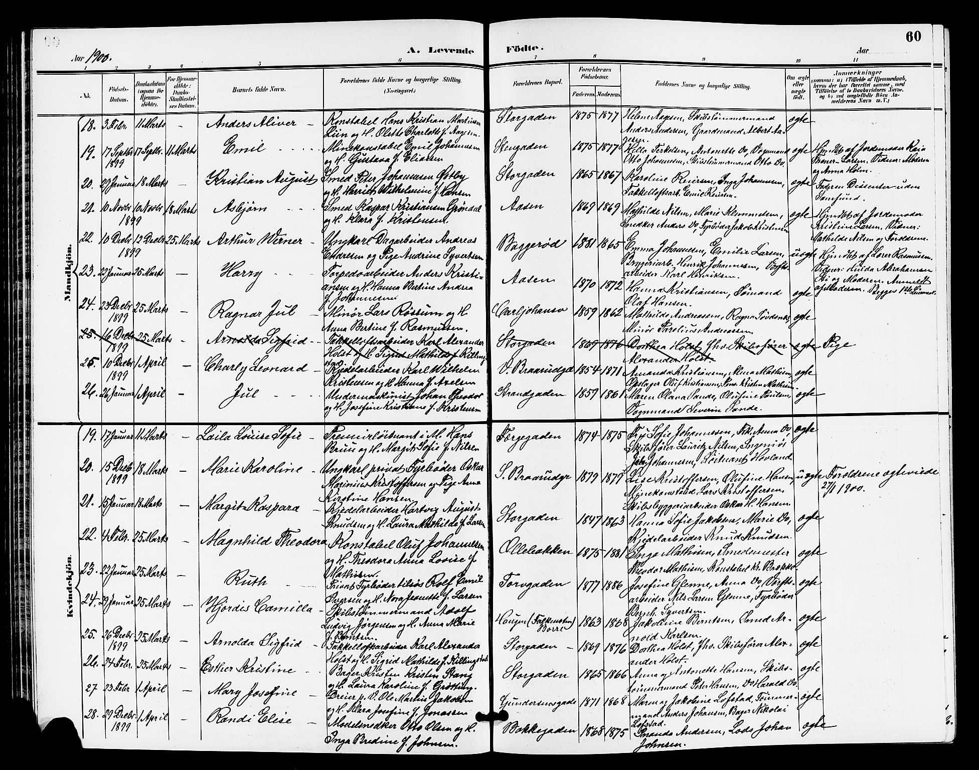 Horten kirkebøker, AV/SAKO-A-348/G/Ga/L0006: Parish register (copy) no. 6, 1896-1904, p. 60