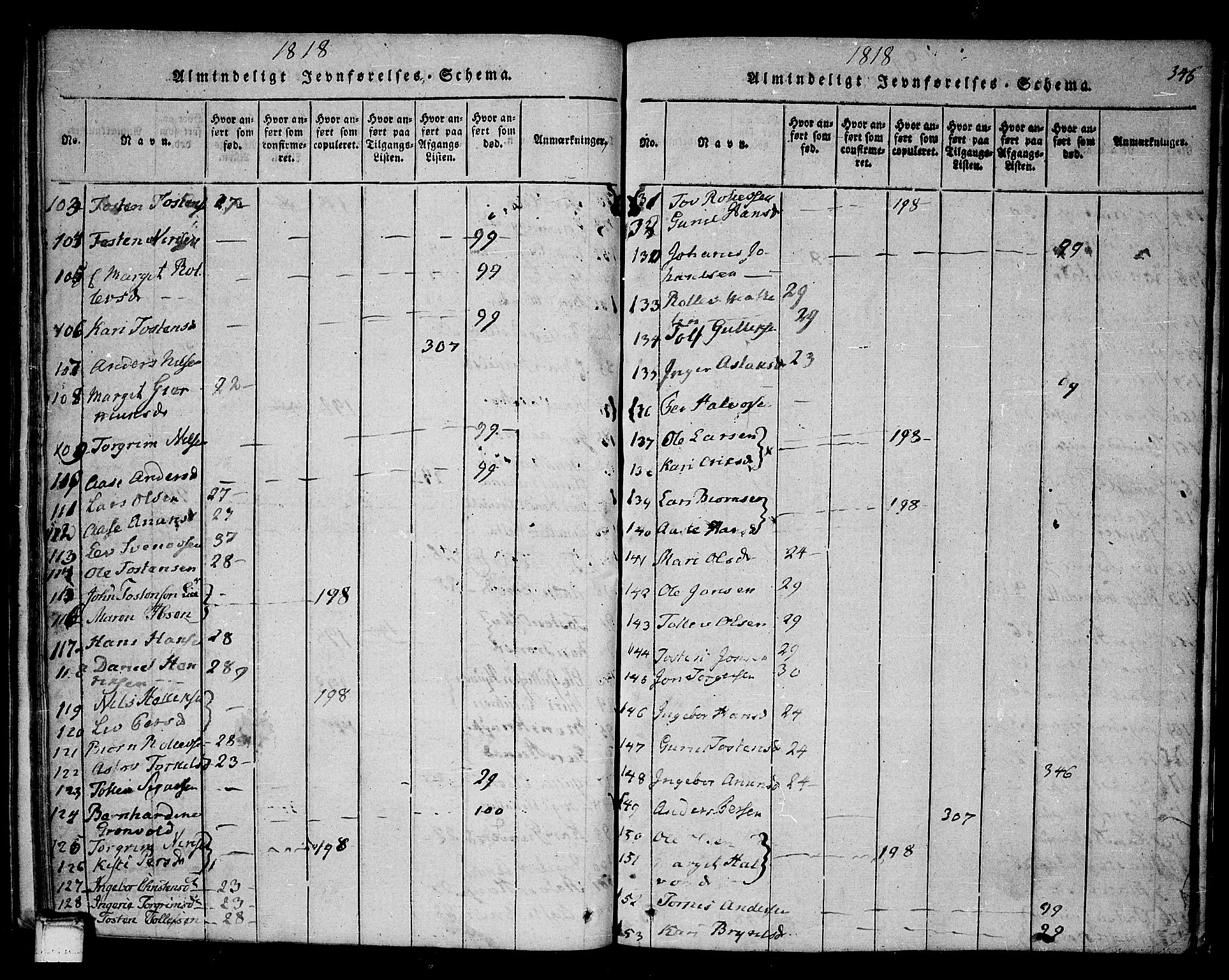 Sauherad kirkebøker, AV/SAKO-A-298/F/Fa/L0005: Parish register (official) no. I 5, 1815-1829, p. 346