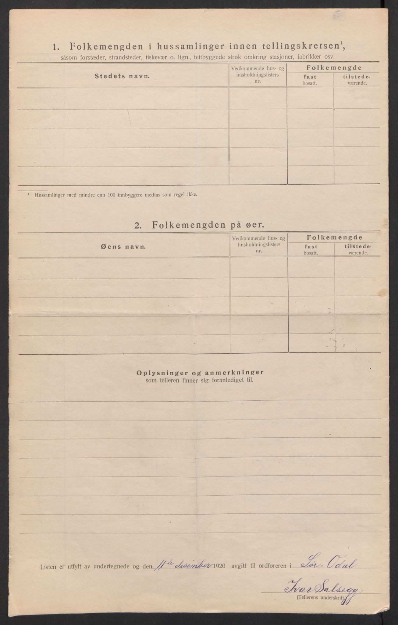 SAH, 1920 census for Sør-Odal, 1920, p. 42