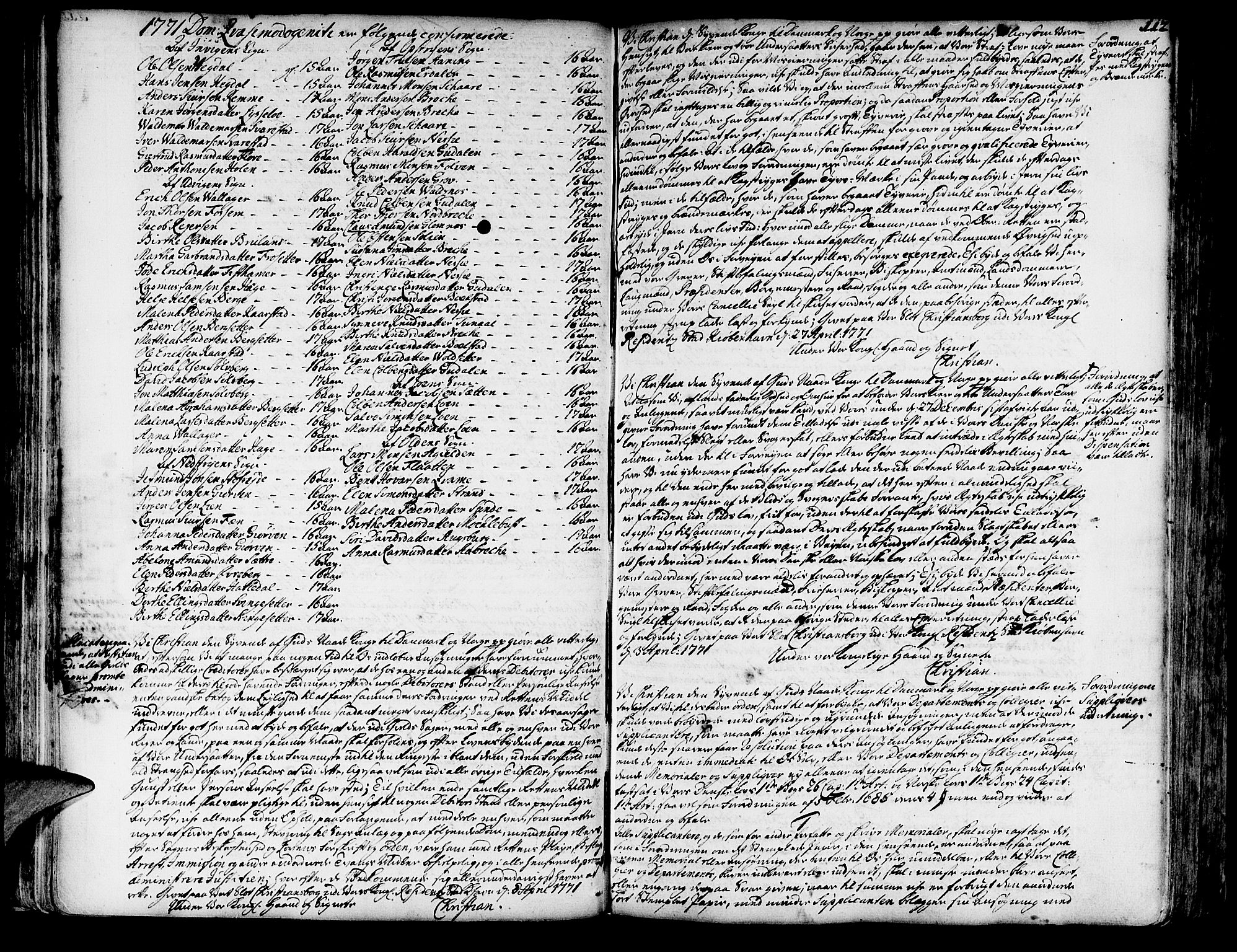 Innvik sokneprestembete, SAB/A-80501: Other parish register no. I.2.A, 1750-1835, p. 112