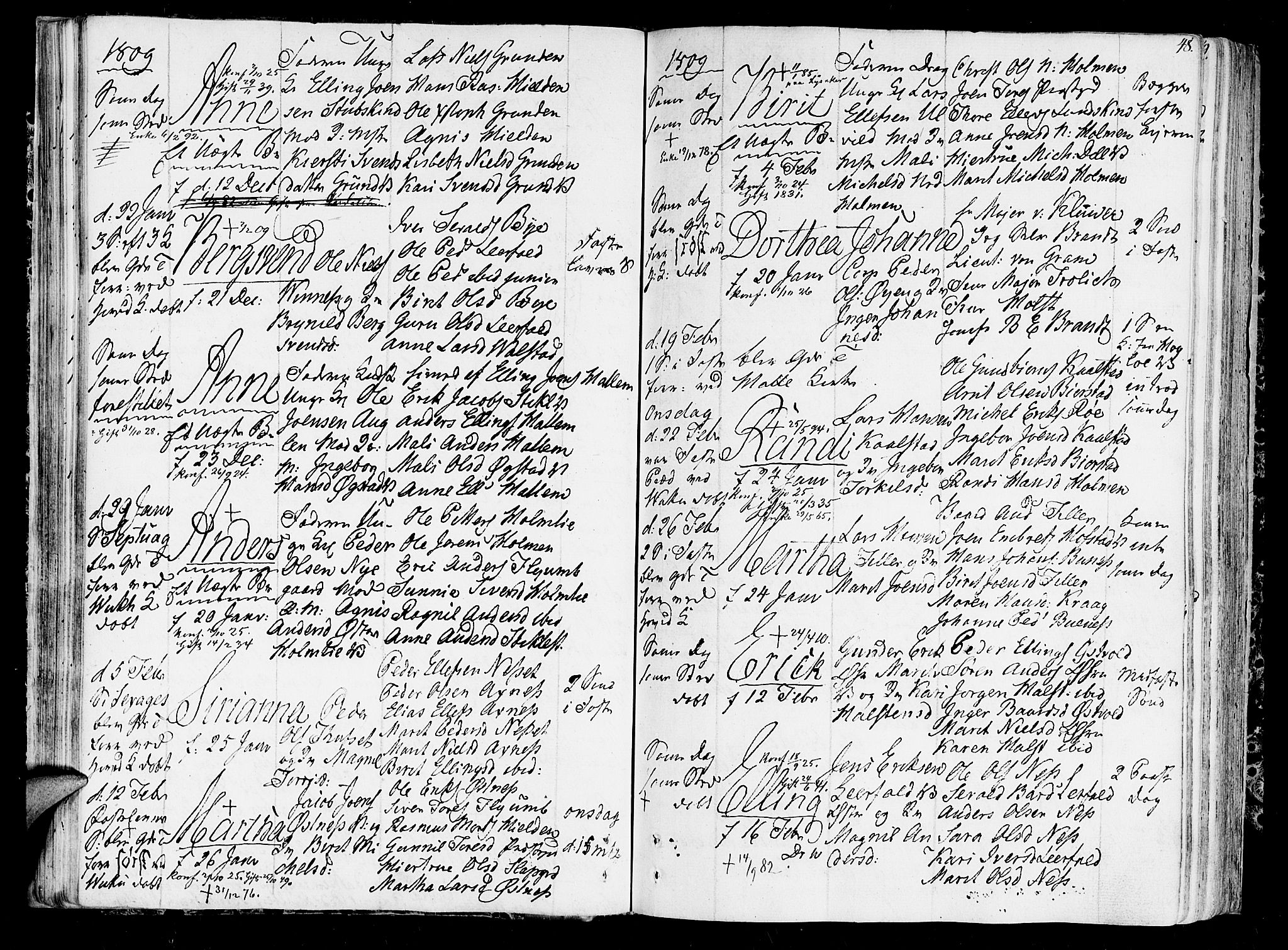 Ministerialprotokoller, klokkerbøker og fødselsregistre - Nord-Trøndelag, SAT/A-1458/723/L0233: Parish register (official) no. 723A04, 1805-1816, p. 48