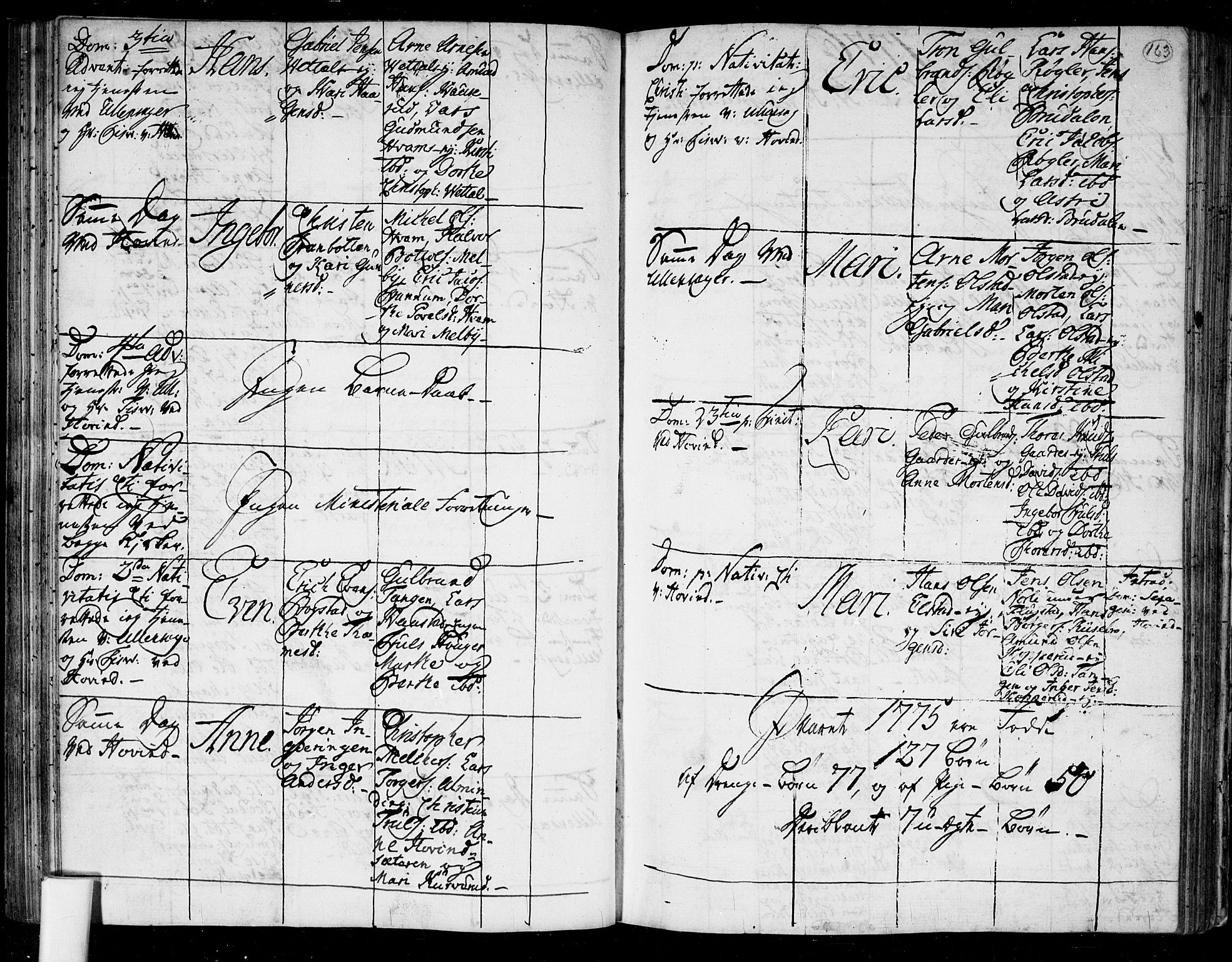 Ullensaker prestekontor Kirkebøker, AV/SAO-A-10236a/F/Fa/L0006: Parish register (official) no. I 6, 1762-1785, p. 163