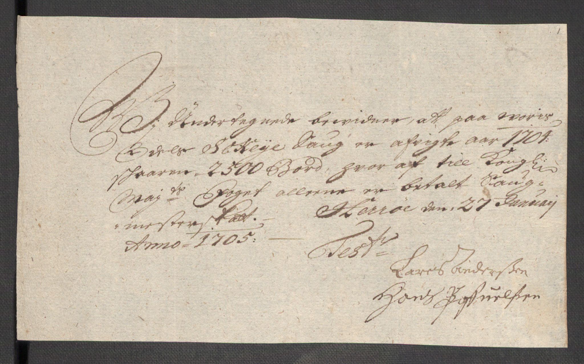 Rentekammeret inntil 1814, Reviderte regnskaper, Fogderegnskap, AV/RA-EA-4092/R48/L2982: Fogderegnskap Sunnhordland og Hardanger, 1704, p. 195