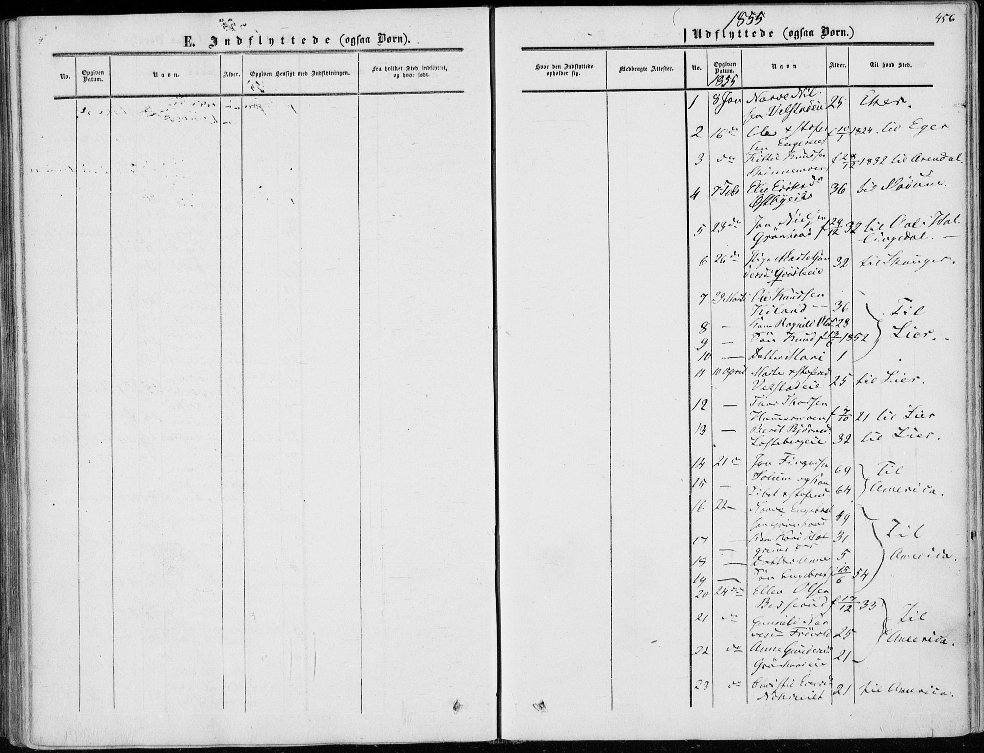 Sigdal kirkebøker, AV/SAKO-A-245/F/Fa/L0008: Parish register (official) no. I 8, 1850-1859, p. 456