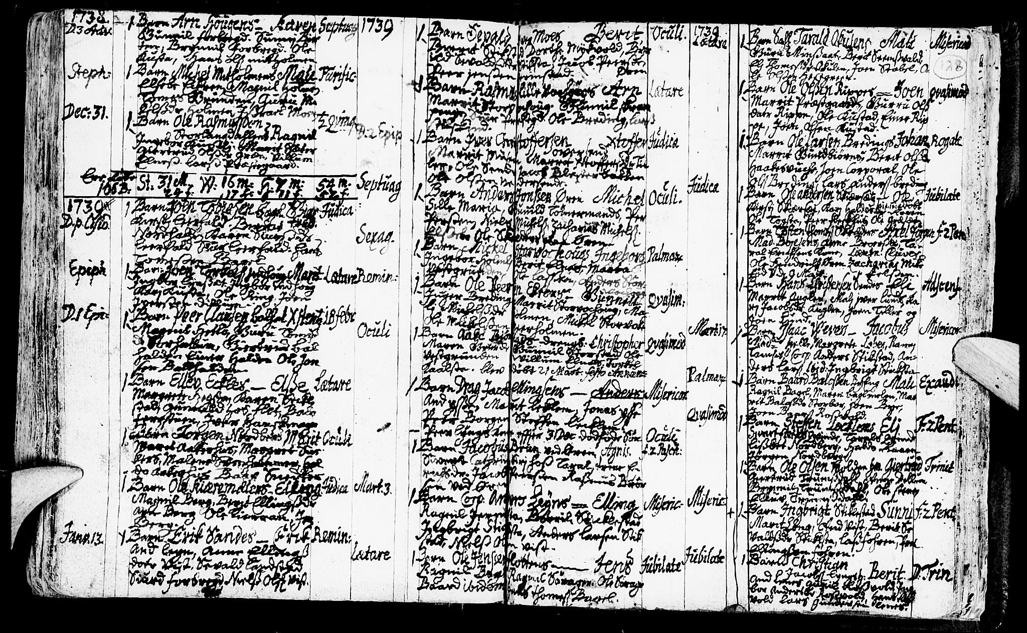 Ministerialprotokoller, klokkerbøker og fødselsregistre - Nord-Trøndelag, SAT/A-1458/723/L0230: Parish register (official) no. 723A01, 1705-1747, p. 128