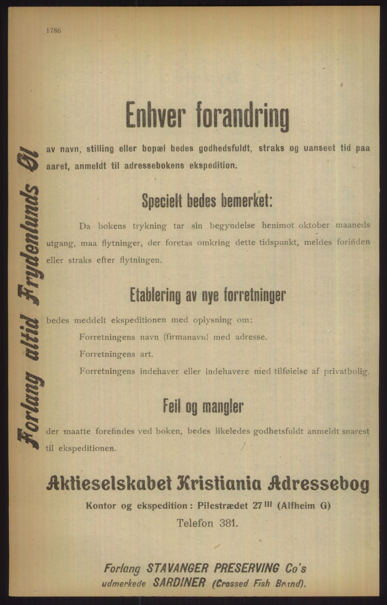 Kristiania/Oslo adressebok, PUBL/-, 1915, p. 1786