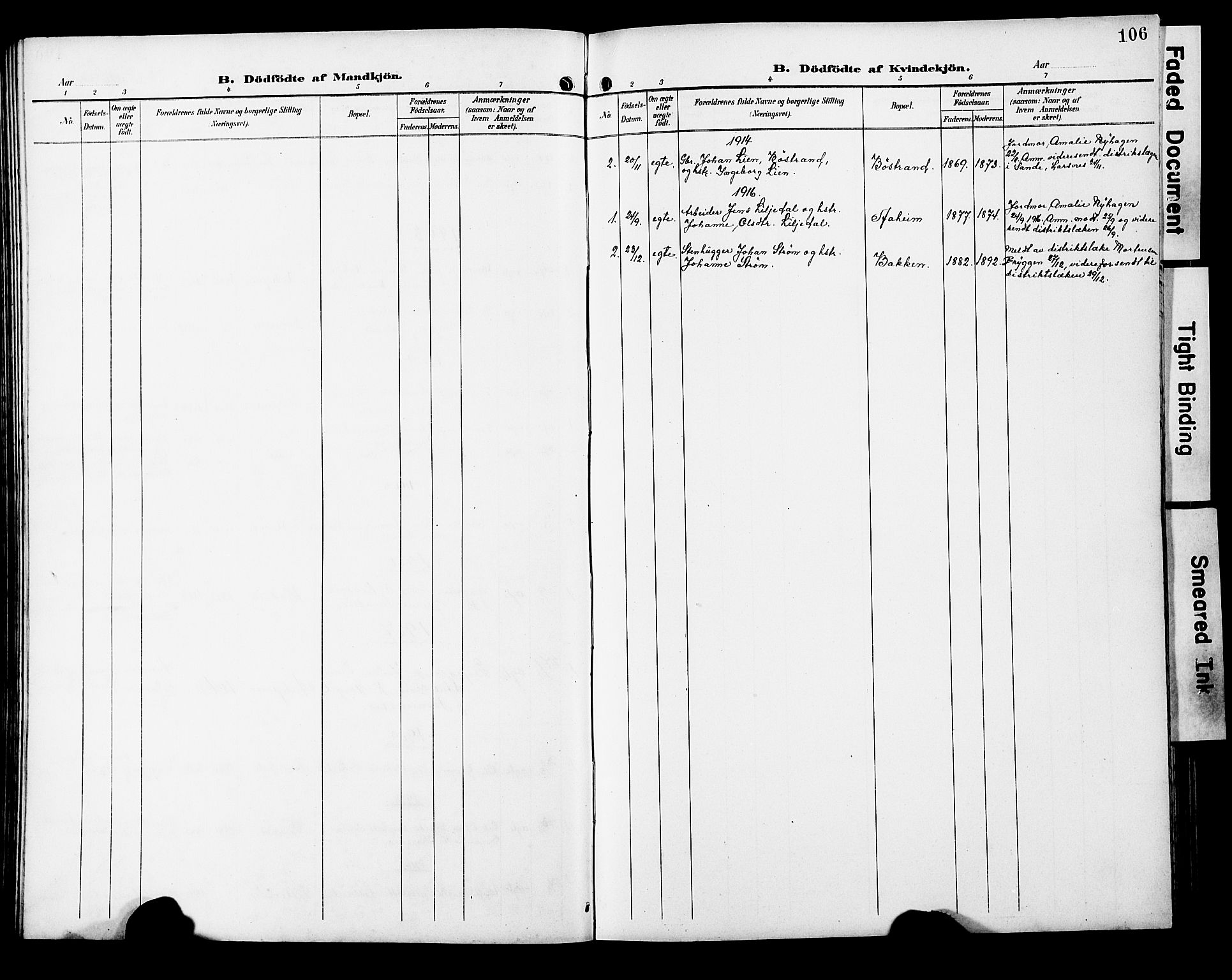 Ministerialprotokoller, klokkerbøker og fødselsregistre - Møre og Romsdal, SAT/A-1454/501/L0018: Parish register (copy) no. 501C04, 1902-1930, p. 106