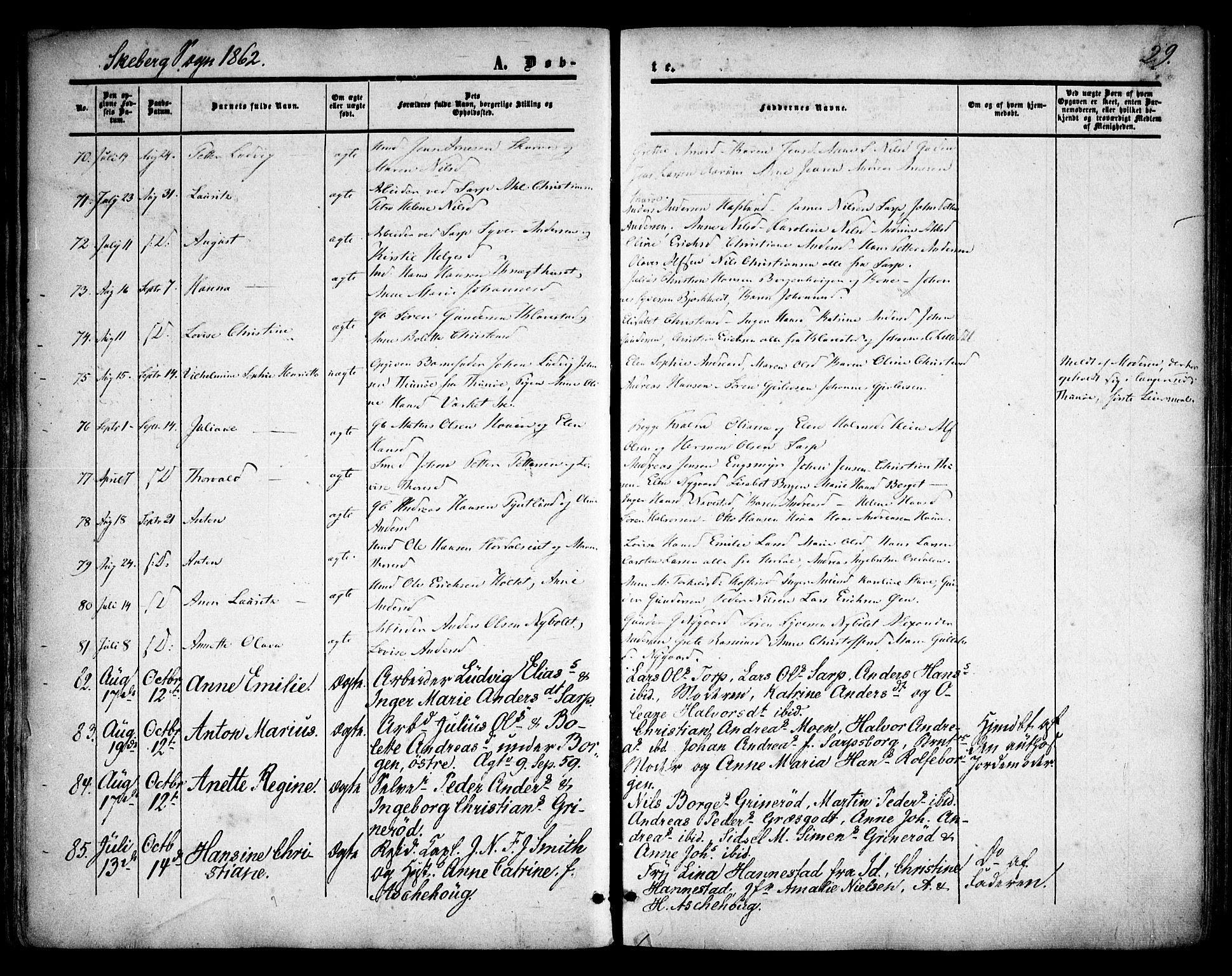 Skjeberg prestekontor Kirkebøker, AV/SAO-A-10923/F/Fa/L0007: Parish register (official) no. I 7, 1859-1868, p. 29