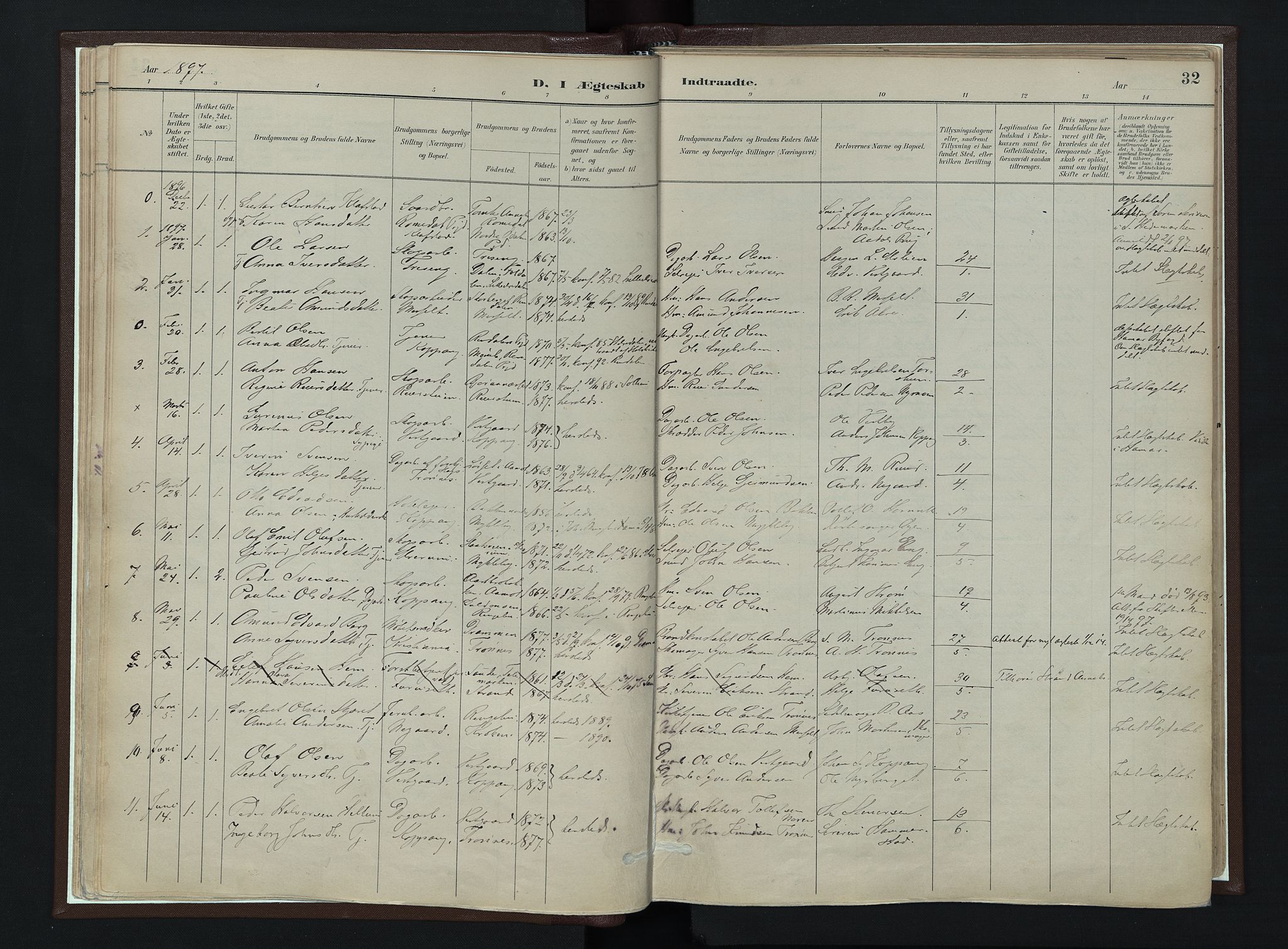 Stor-Elvdal prestekontor, AV/SAH-PREST-052/H/Ha/Haa/L0003: Parish register (official) no. 3, 1882-1901, p. 32