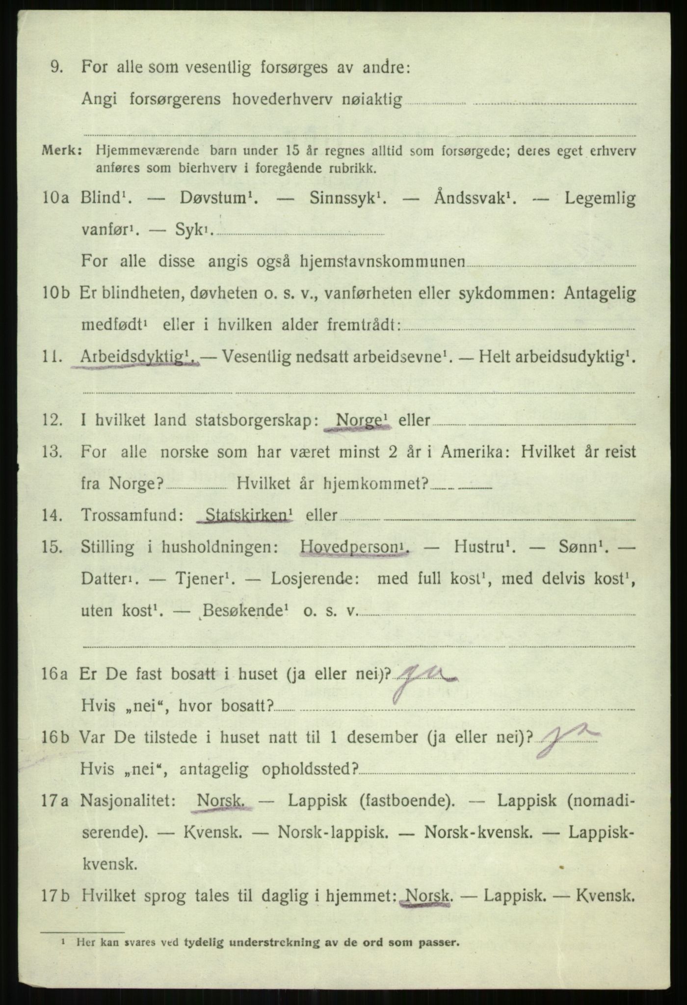 SATØ, 1920 census for Lenvik, 1920, p. 3871