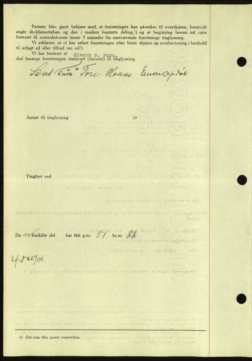 Nordmøre sorenskriveri, SAT/A-4132/1/2/2Ca: Mortgage book no. A89, 1940-1941, Diary no: : 378/1941