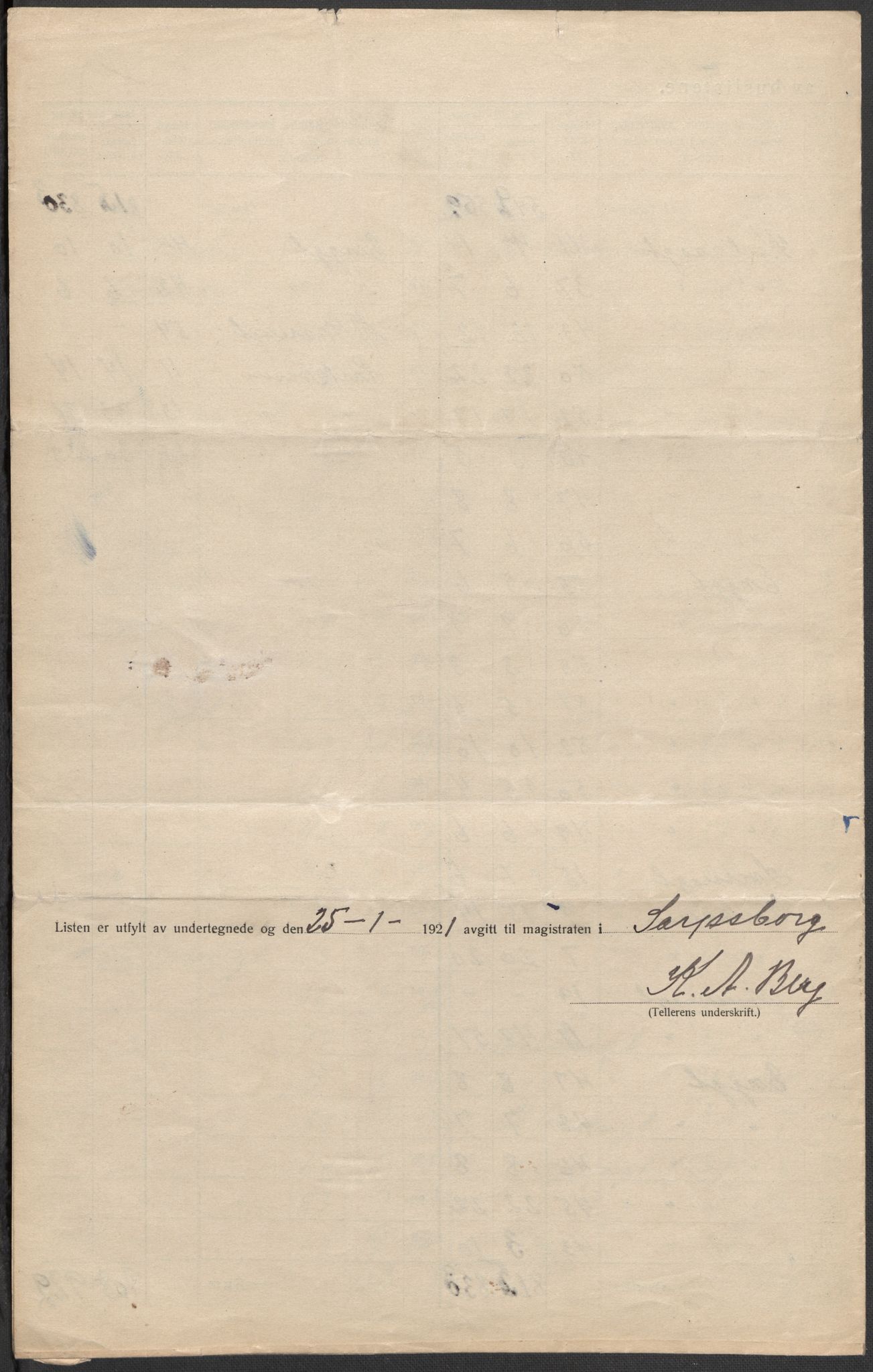 SAO, 1920 census for Sarpsborg, 1920, p. 30