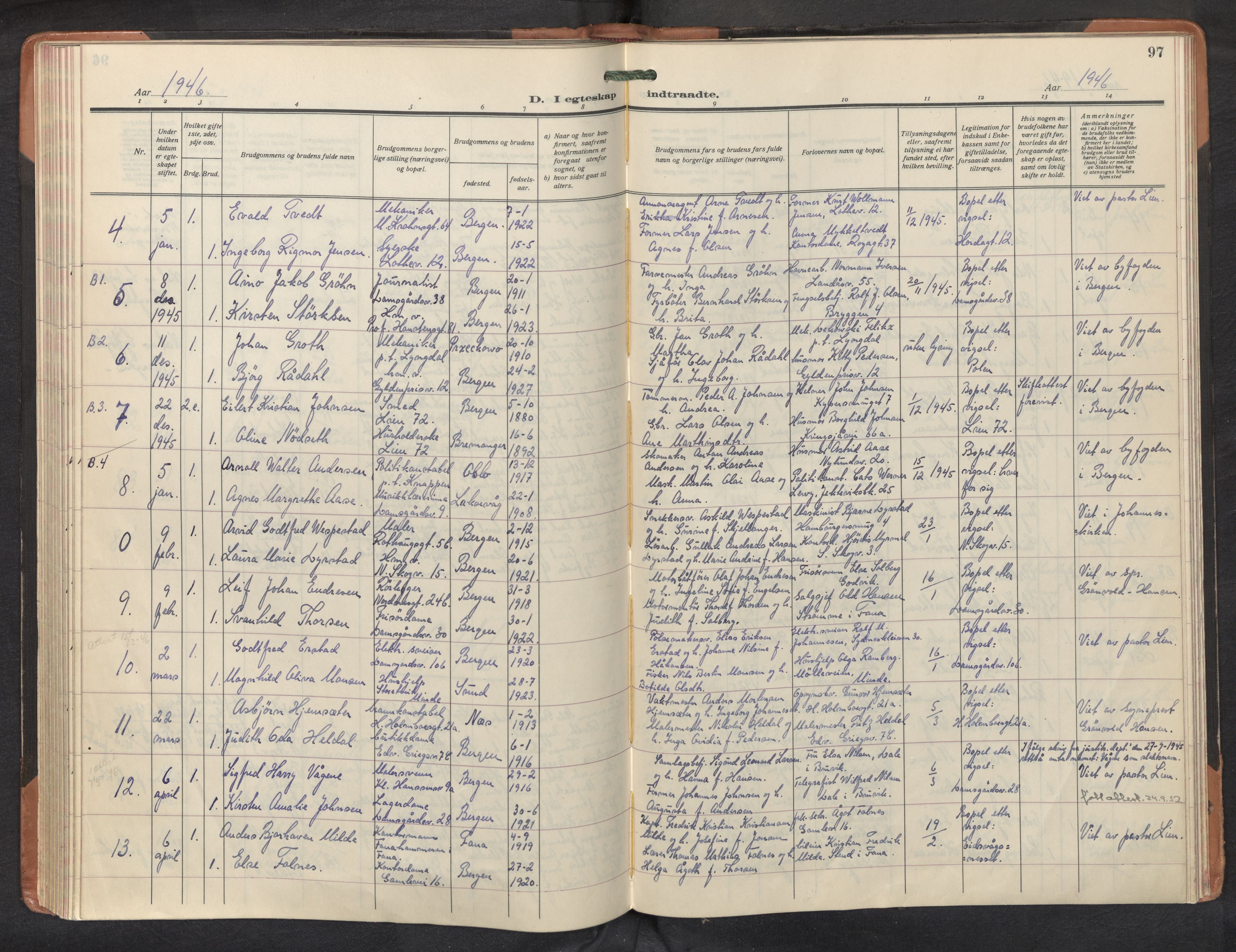 St. Markus sokneprestembete, AV/SAB-A-99935: Parish register (official) no. C 1, 1924-1947, p. 96b-97a