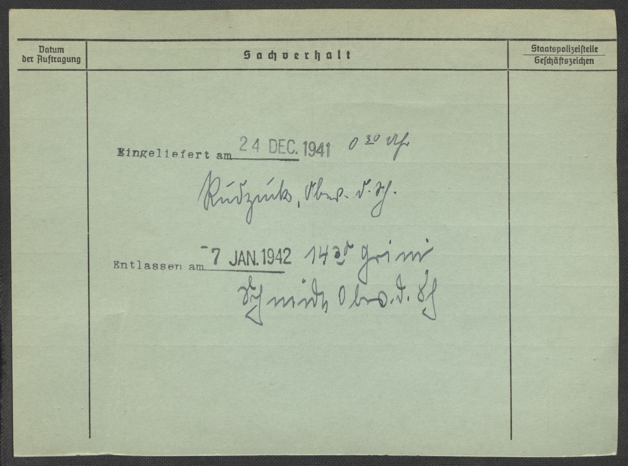 Befehlshaber der Sicherheitspolizei und des SD, RA/RAFA-5969/E/Ea/Eaa/L0001: Register over norske fanger i Møllergata 19: A-Bj, 1940-1945, p. 147