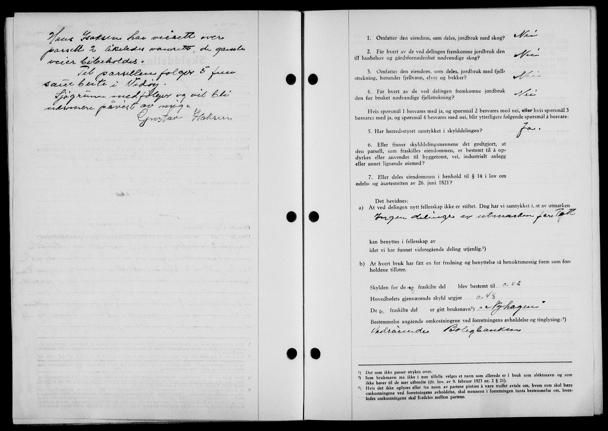 Lofoten sorenskriveri, SAT/A-0017/1/2/2C/L0006a: Mortgage book no. 6a, 1939-1939, Diary no: : 1622/1939