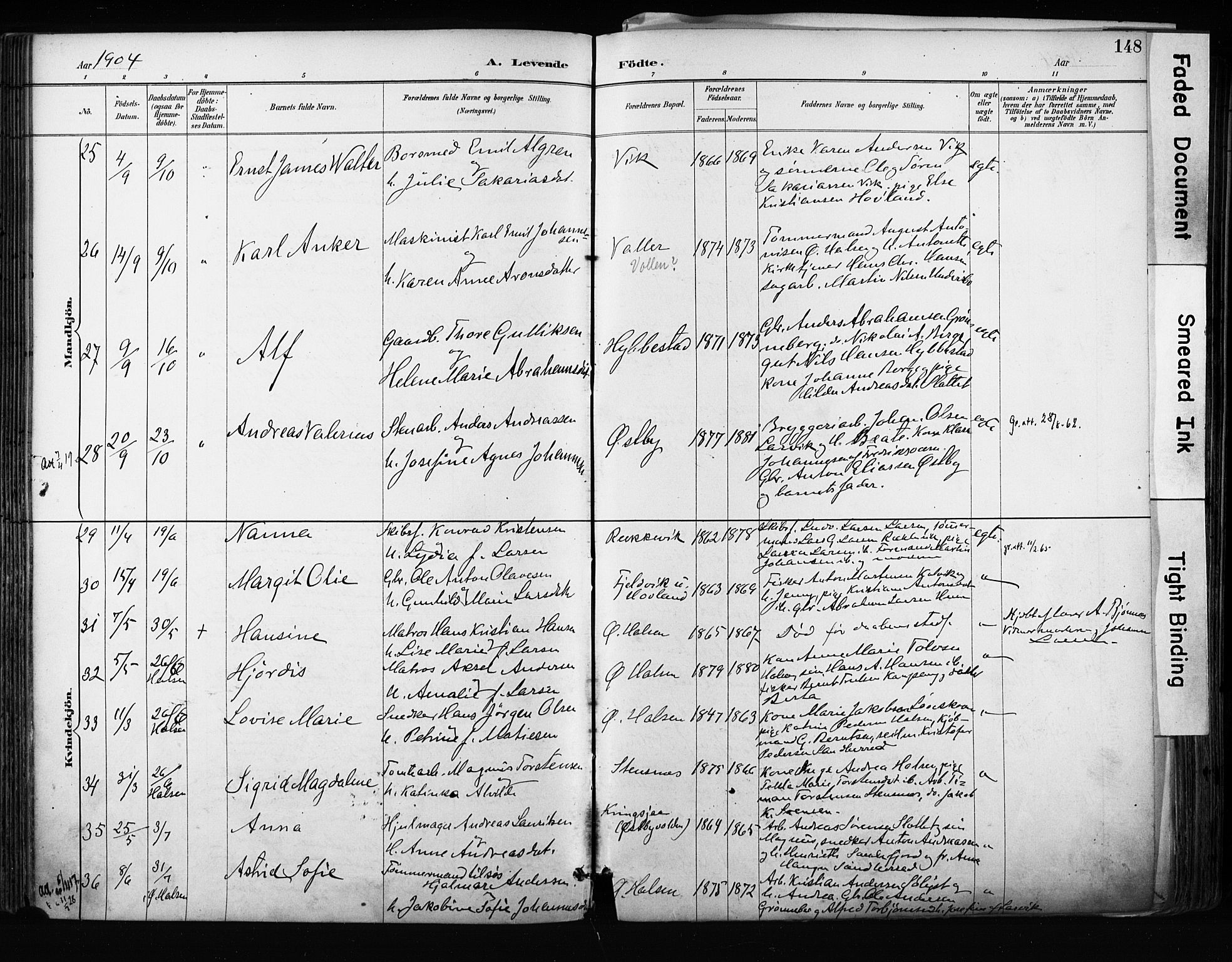 Tjølling kirkebøker, AV/SAKO-A-60/F/Fa/L0009: Parish register (official) no. 9, 1887-1905, p. 148