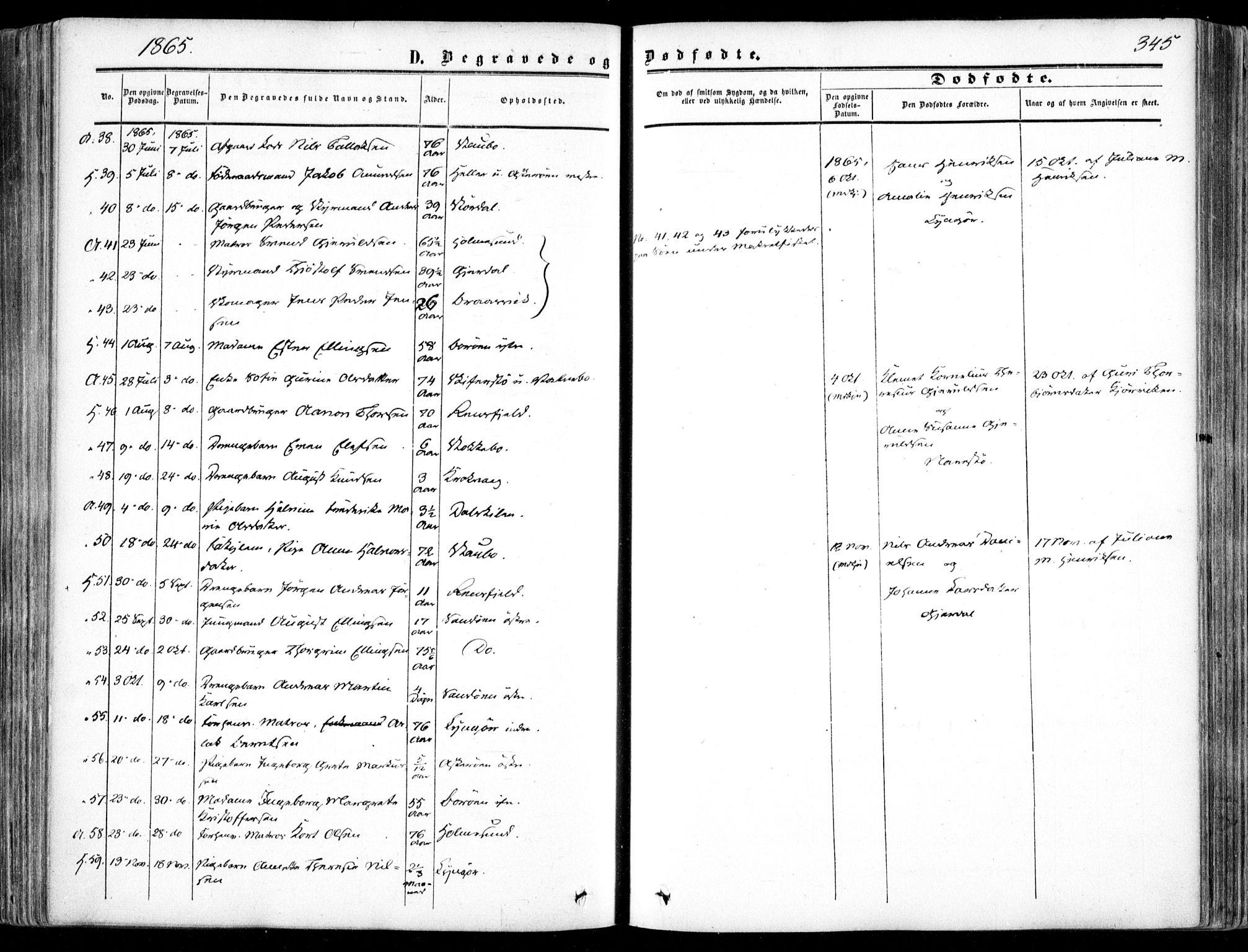 Dypvåg sokneprestkontor, SAK/1111-0007/F/Fa/Faa/L0006: Parish register (official) no. A 6, 1855-1872, p. 345