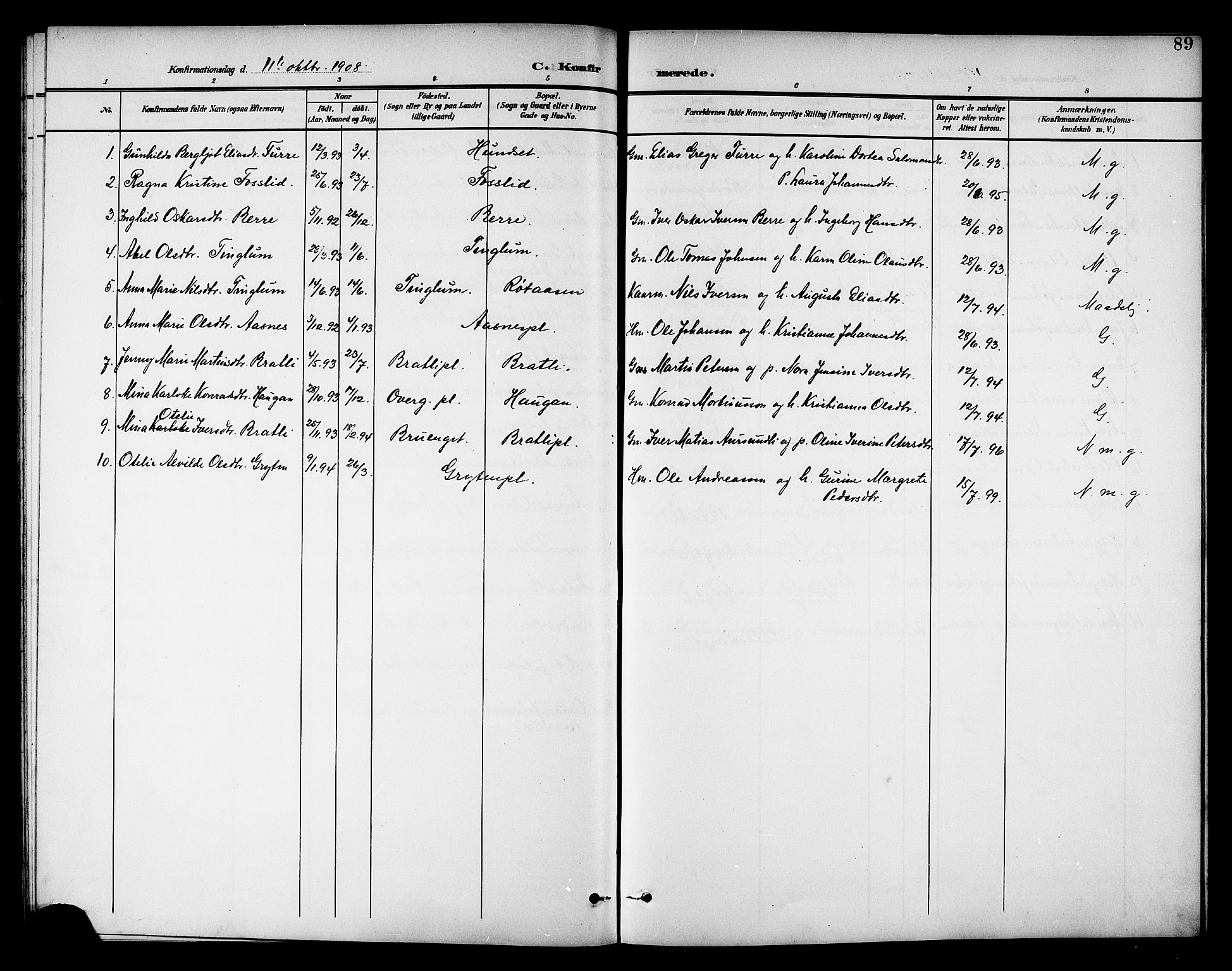 Ministerialprotokoller, klokkerbøker og fødselsregistre - Nord-Trøndelag, SAT/A-1458/742/L0412: Parish register (copy) no. 742C03, 1898-1910, p. 89