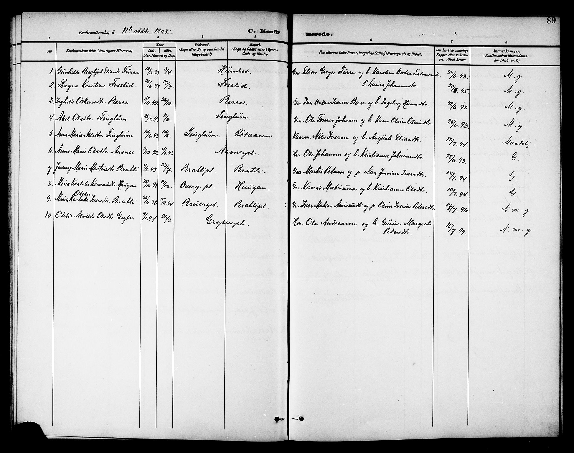 Ministerialprotokoller, klokkerbøker og fødselsregistre - Nord-Trøndelag, AV/SAT-A-1458/742/L0412: Parish register (copy) no. 742C03, 1898-1910, p. 89