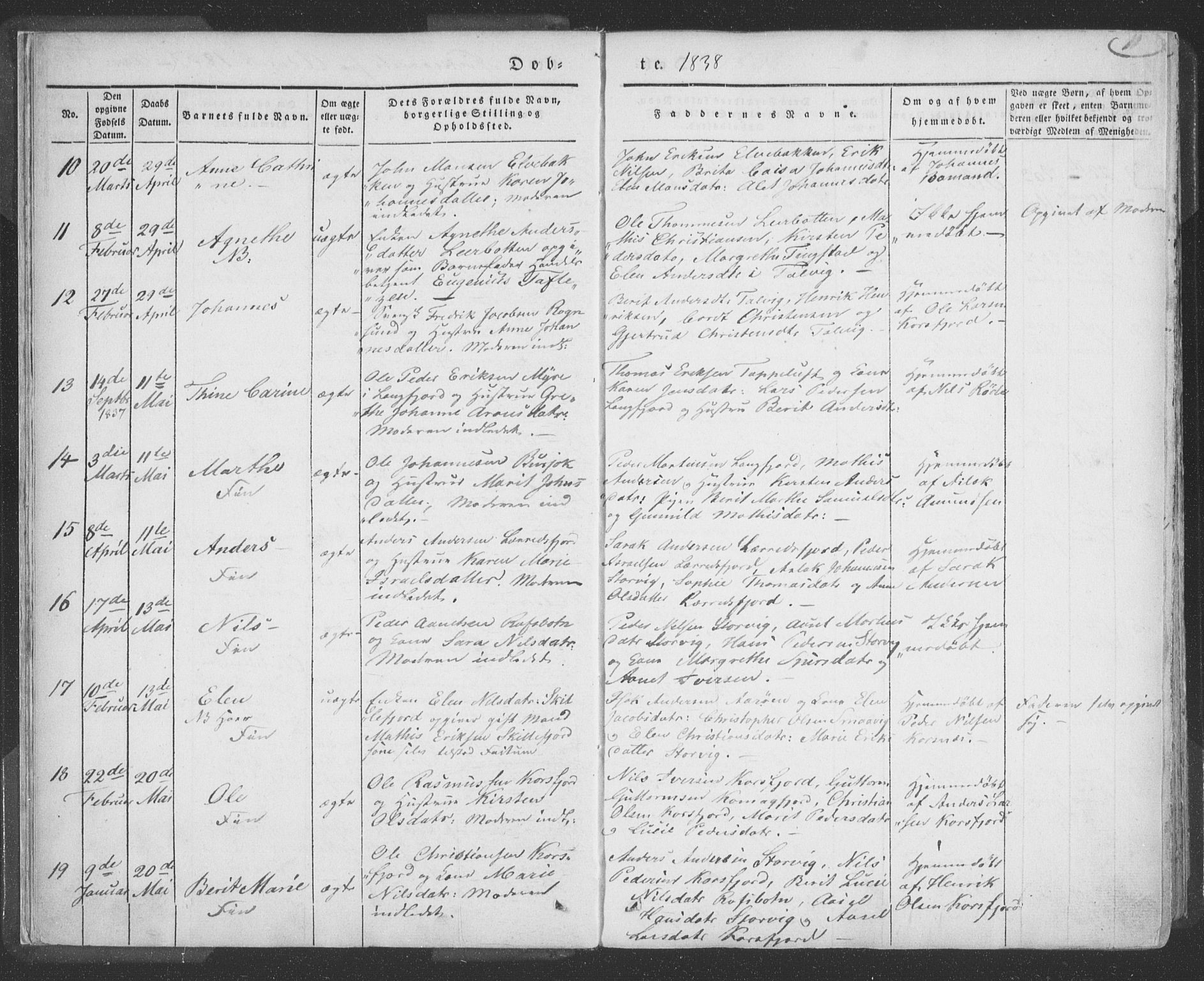 Talvik sokneprestkontor, AV/SATØ-S-1337/H/Ha/L0009kirke: Parish register (official) no. 9, 1837-1852, p. 11