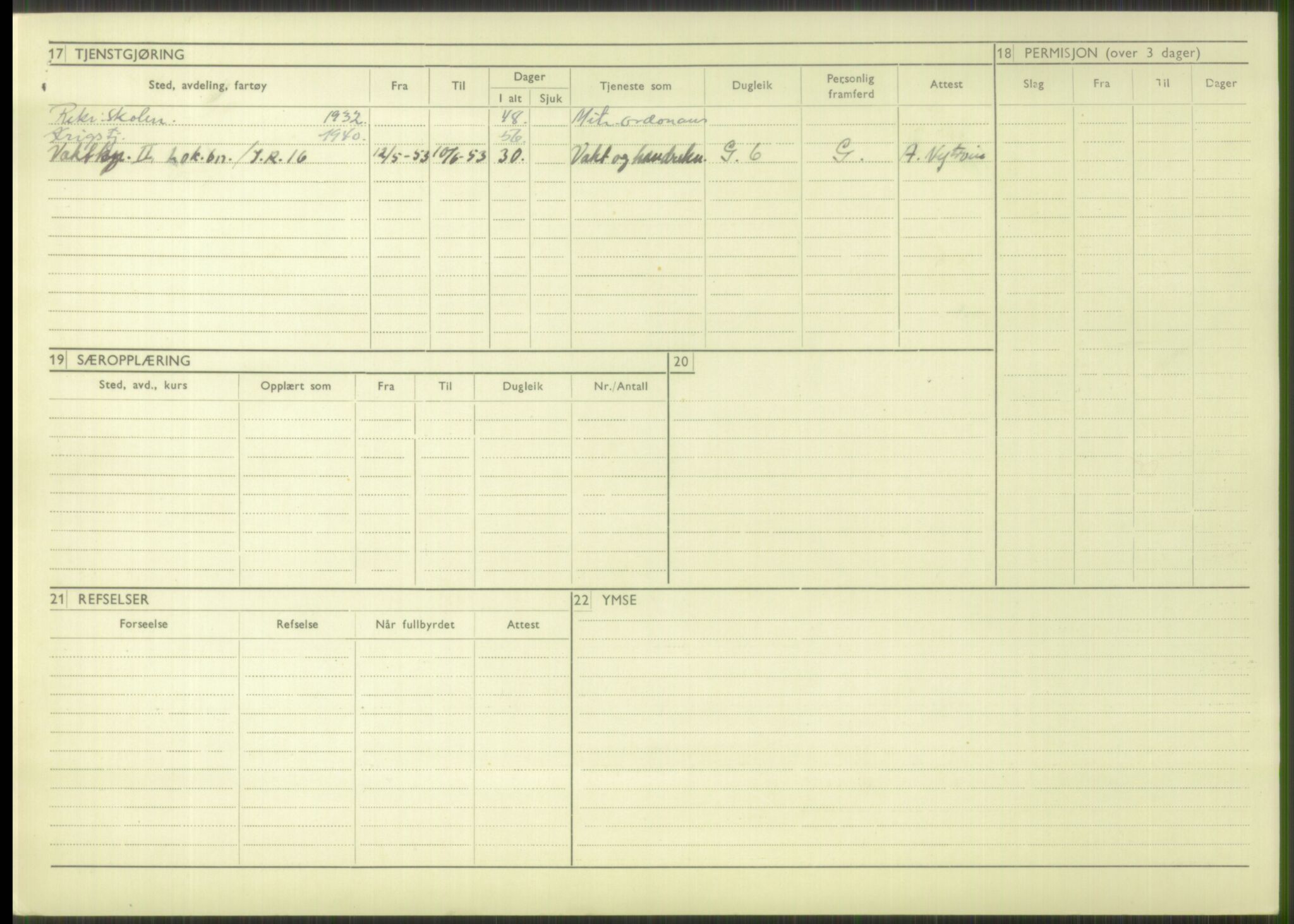 Forsvaret, Troms infanteriregiment nr. 16, AV/RA-RAFA-3146/P/Pa/L0016: Rulleblad for regimentets menige mannskaper, årsklasse 1932, 1932, p. 948