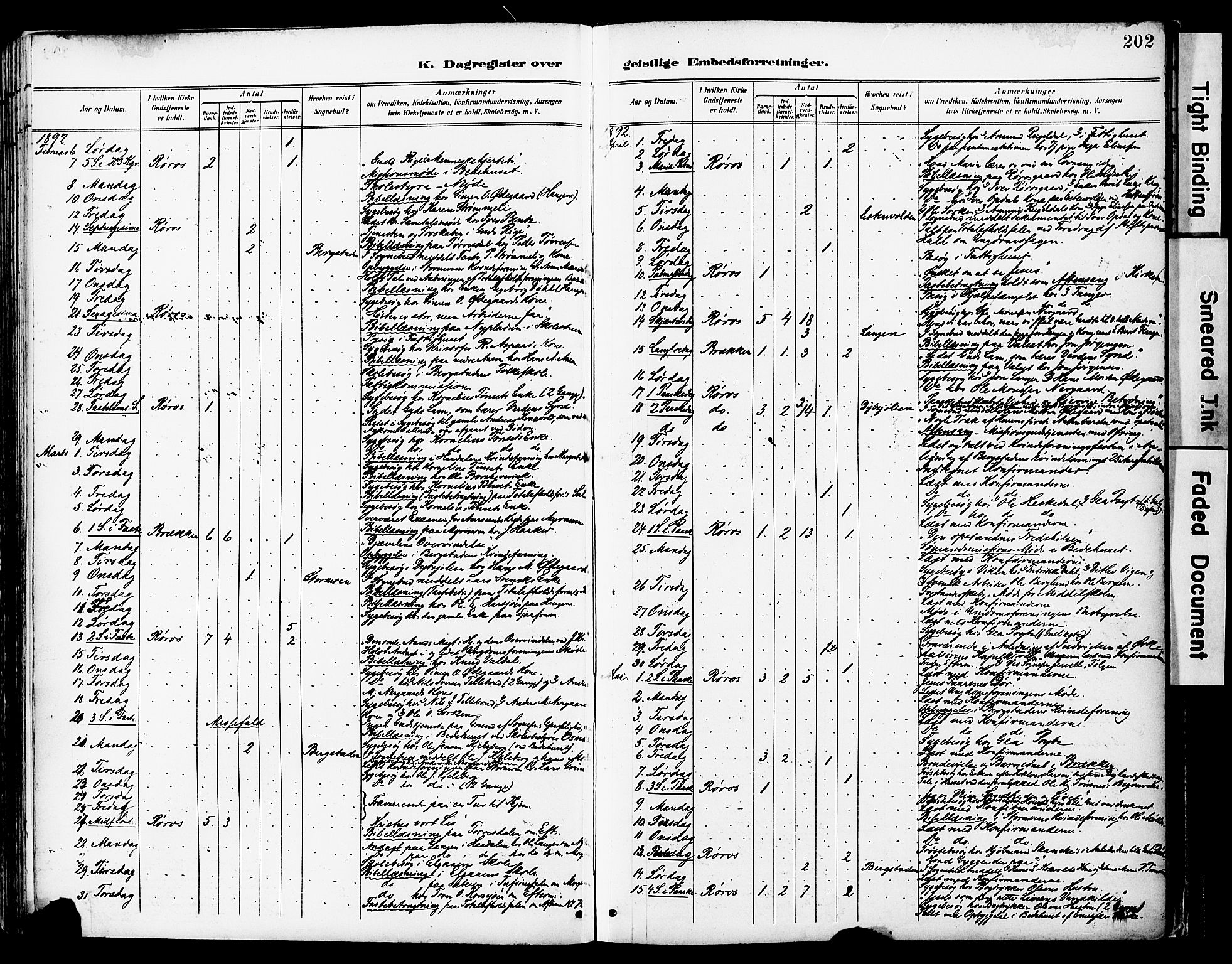 Ministerialprotokoller, klokkerbøker og fødselsregistre - Sør-Trøndelag, AV/SAT-A-1456/681/L0935: Parish register (official) no. 681A13, 1890-1898, p. 202