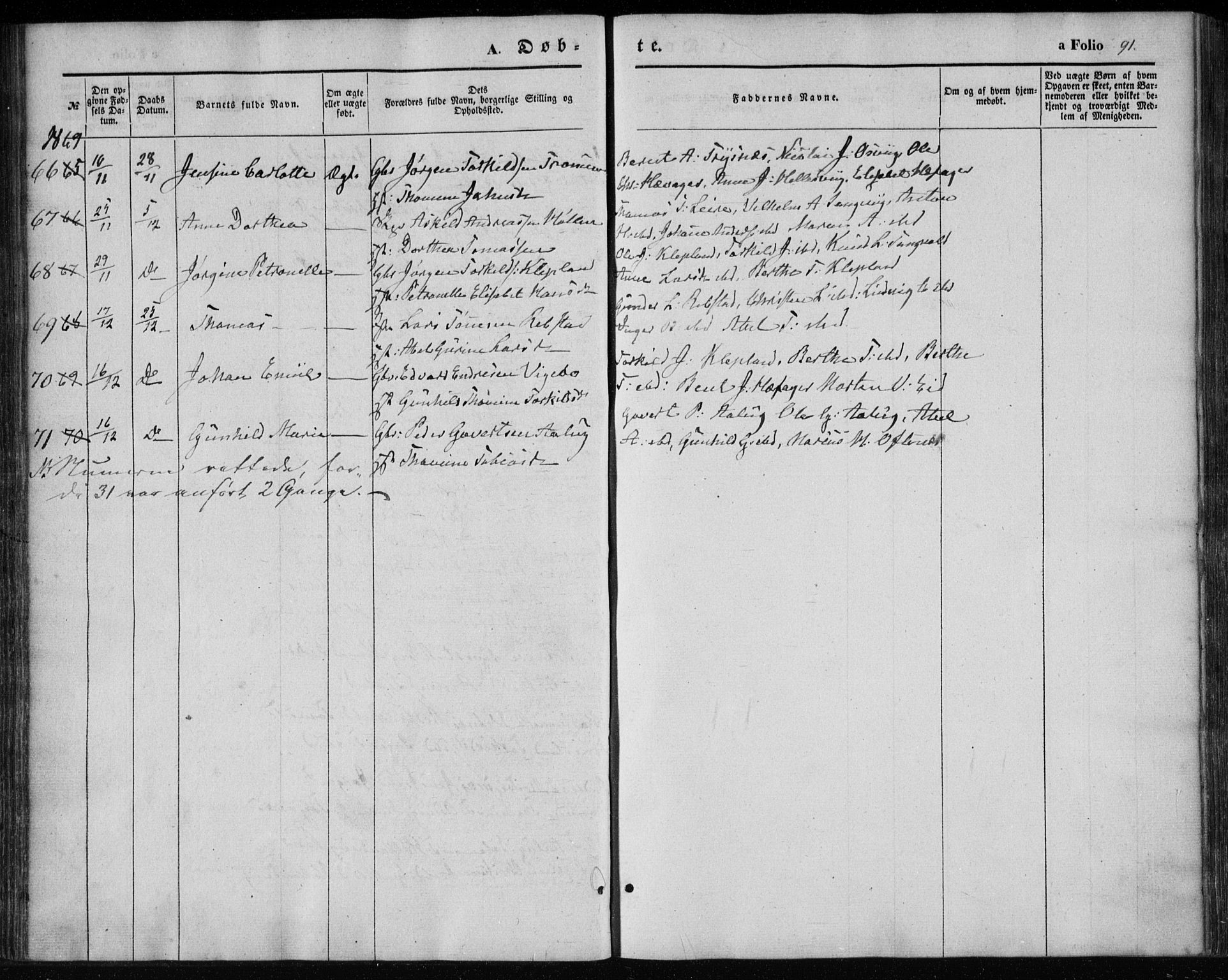 Søgne sokneprestkontor, AV/SAK-1111-0037/F/Fa/Fab/L0010: Parish register (official) no. A 10, 1853-1869, p. 91