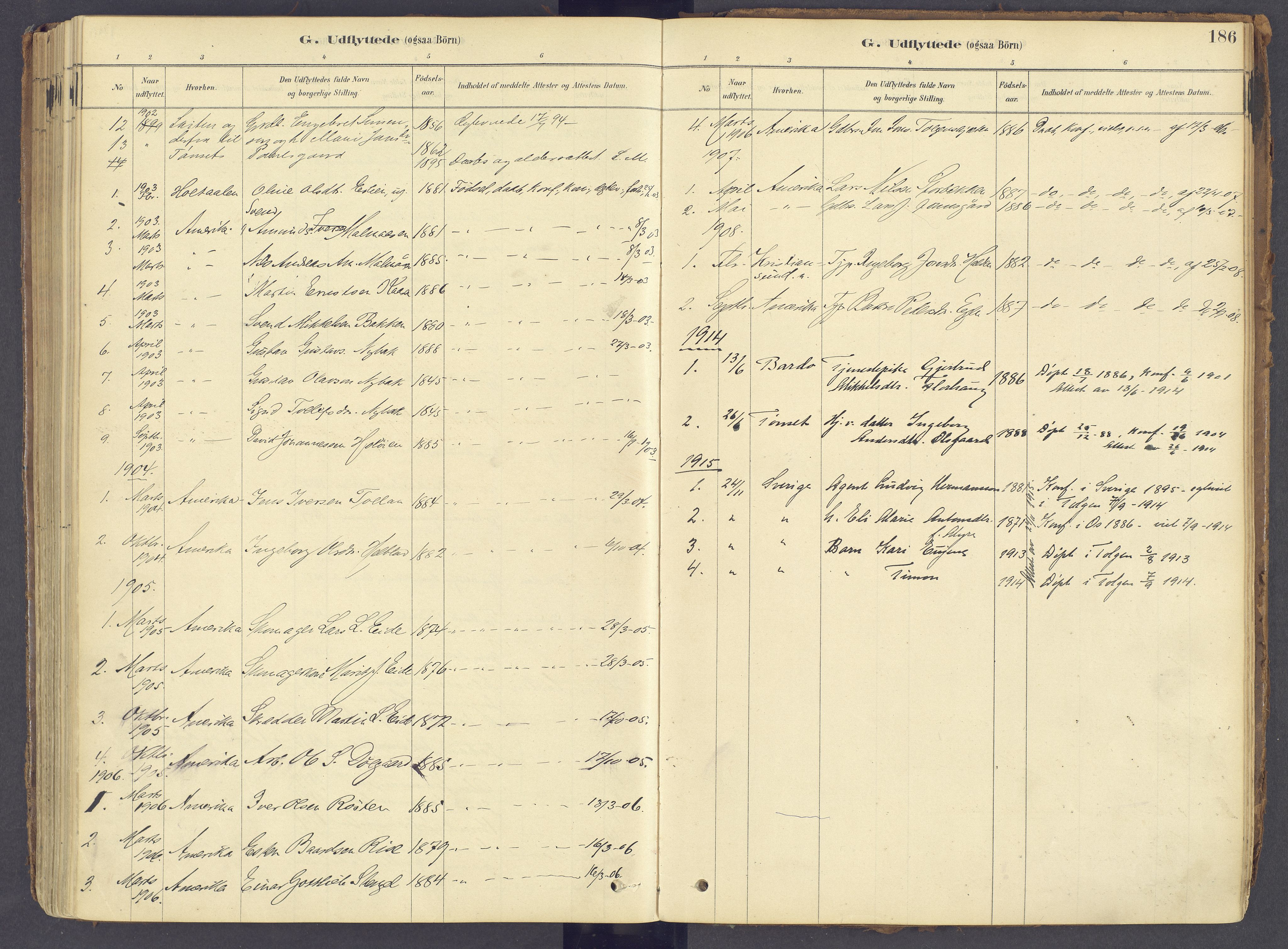 Tolga prestekontor, AV/SAH-PREST-062/K/L0011: Parish register (official) no. 11, 1877-1920, p. 186